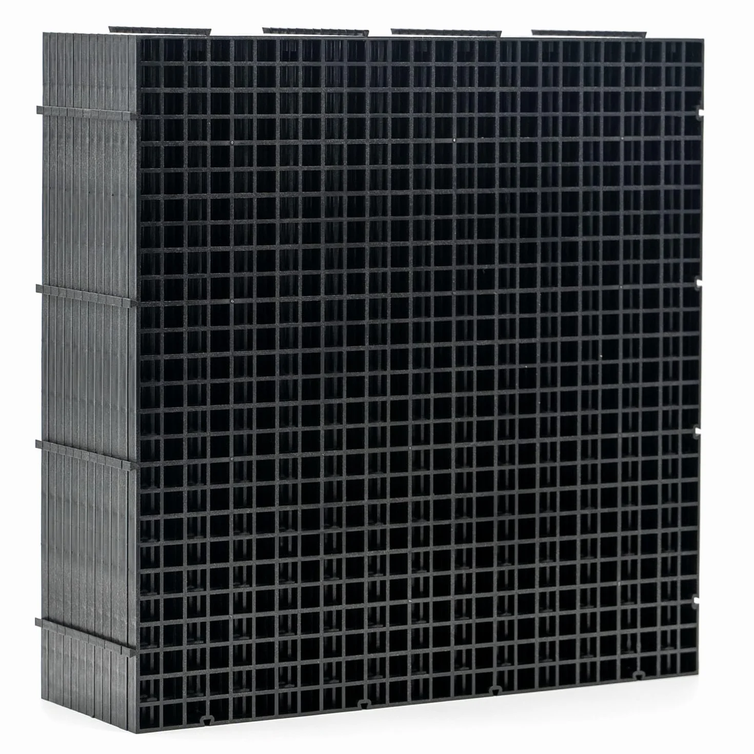 LINLAN 12 Griglie per Acquario, 30 x 30 cm, in plastica, divisori per acquari, per filtrare e Proteggere Il Fondo Fai da Te (Nero, Senza Accessori)