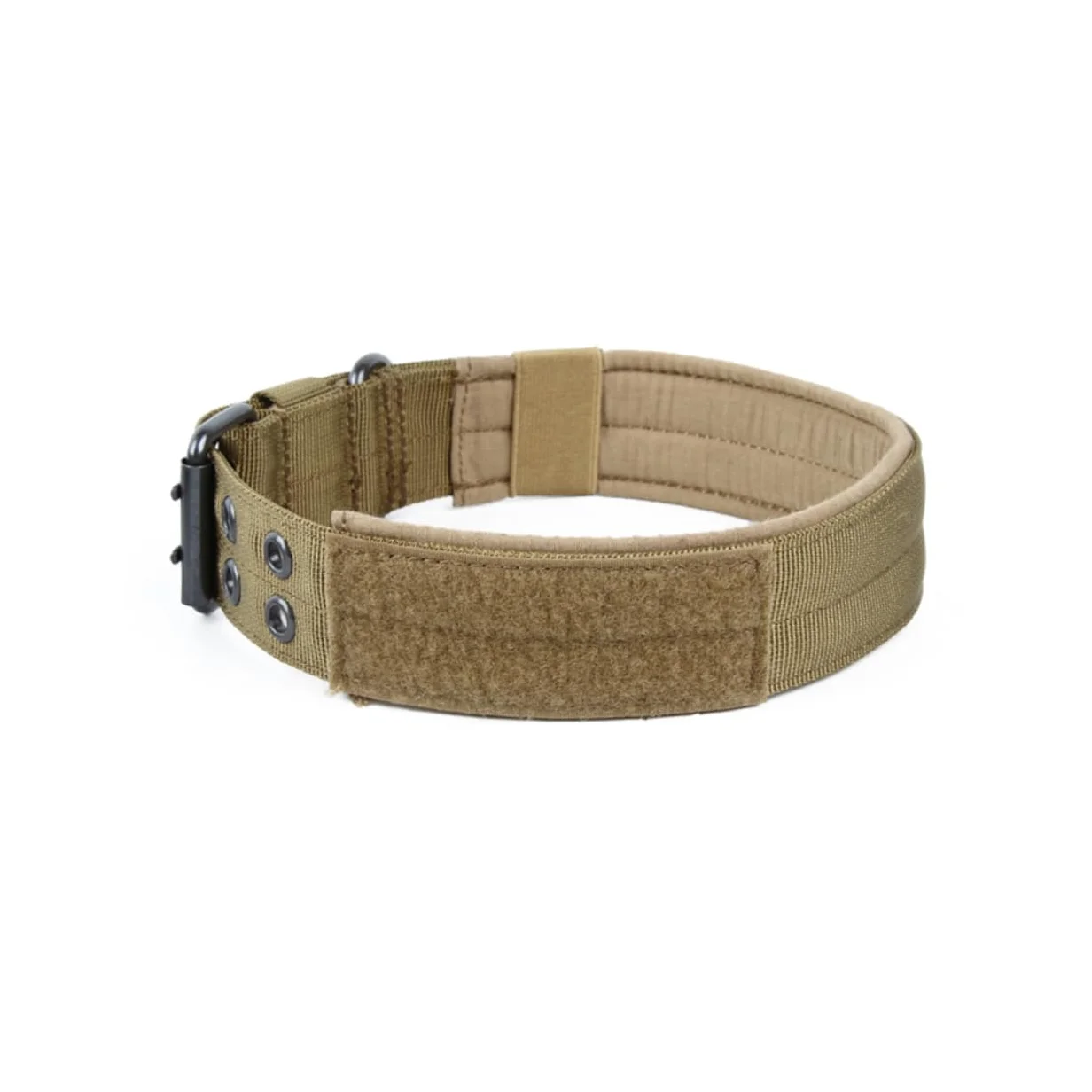 Mipcase 3 Pezzi Collare Per Cani in Nylon Con Fibbia in Metallo Dal Design Circolare Per Taglie Facili Da Attaccare Con Targhetta Identificativa Marrone