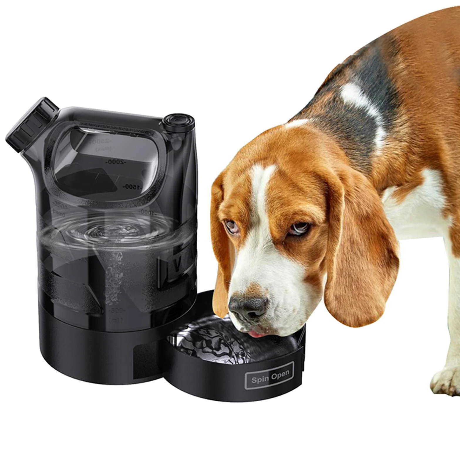 Bottiglia d'Acqua da Viaggio per Cani Dispenser per Bere con Capienza | Borraccia Con Capienza Abbondante Per Campeggio, Viaggi, Aperto, Spiaggia, Escursionismo