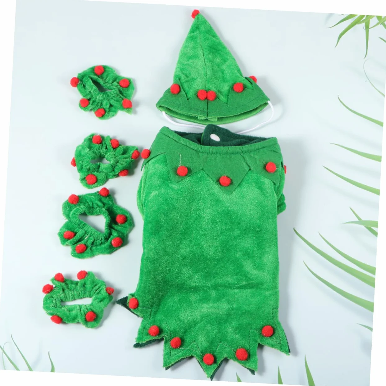 HMJGDHX 2 Set Costume da Animale Domestico di Natale Animale Domestico Mantello Natalizio Accessori per Cuccioli di Cane Costume Cosplay Vestiti da Festa Panno per Cani Abiti da Festa Design Adorabile