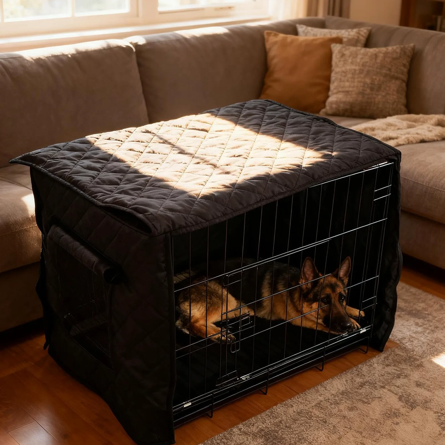 Copertura Per La Cuccia Dei Cani,Isolata Traspirante E Ombreggiante - Coperture Impermeabili Per Casse Da Trasporto Cani - Per L Inverno All Aperto Il Patio Il Campeggio La Casa E Cucciolo