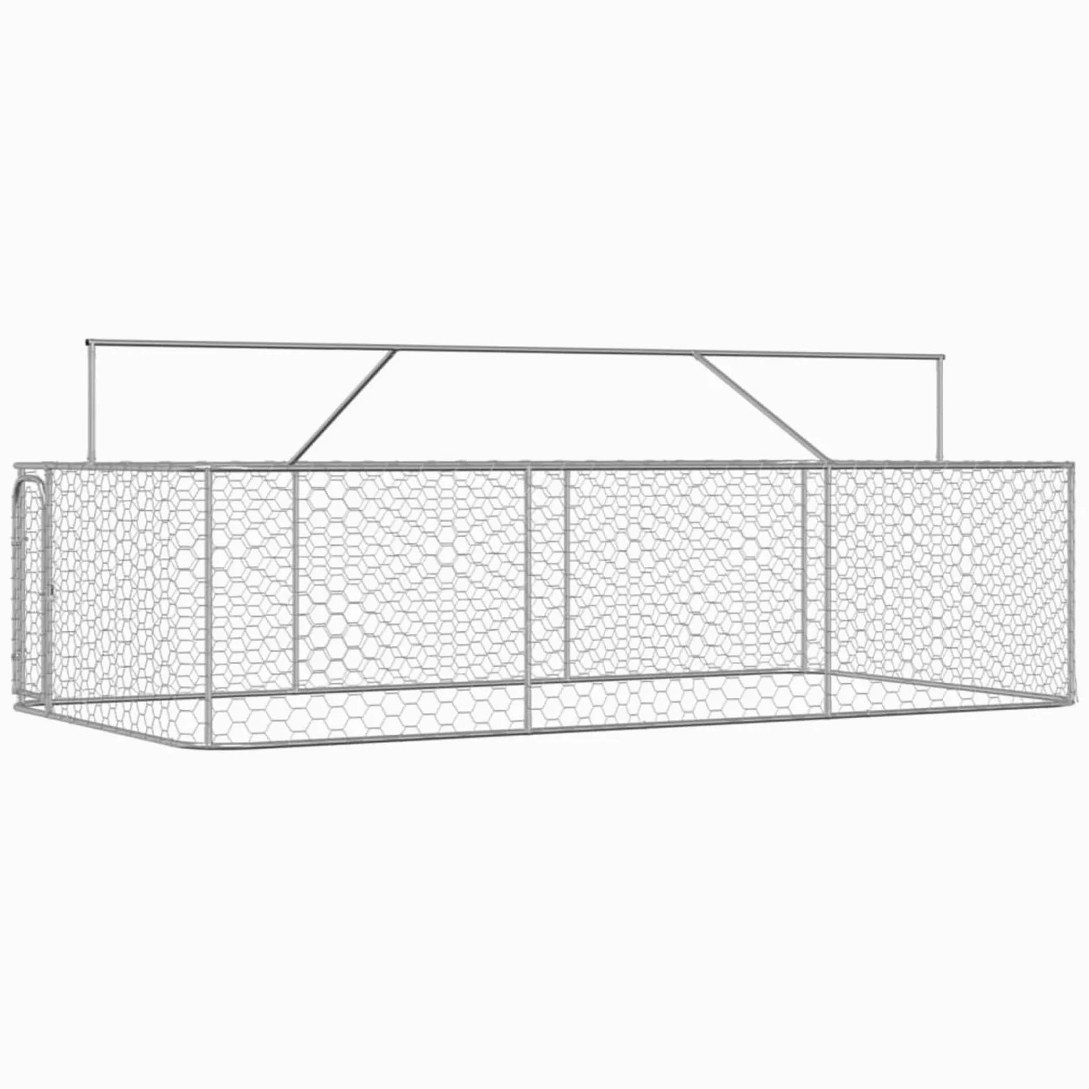 Gabbia e Recinto per Cani con Tetto Esterno, Box Canile 400x200x150 cm