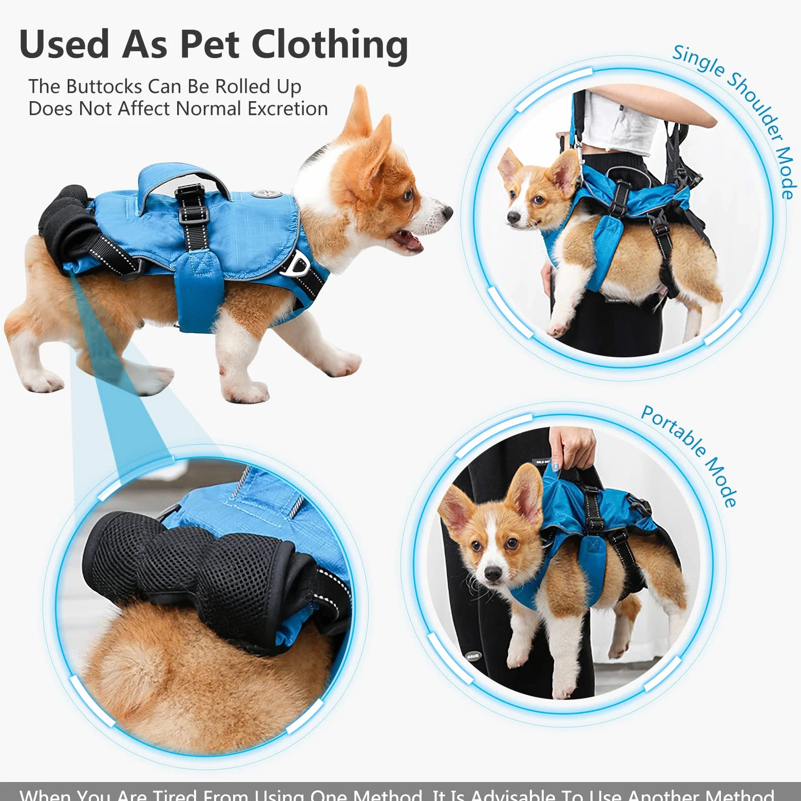 PETCUTE 5-IN-1 Zaino Frontale per Cani,Traspirante Marsupio per Cani con Cinturino Riflettente,Maniglia Confortevole,Regolabile,Borsa da Trasporto per Cane per Viaggio,Campeggio,Passeggiate