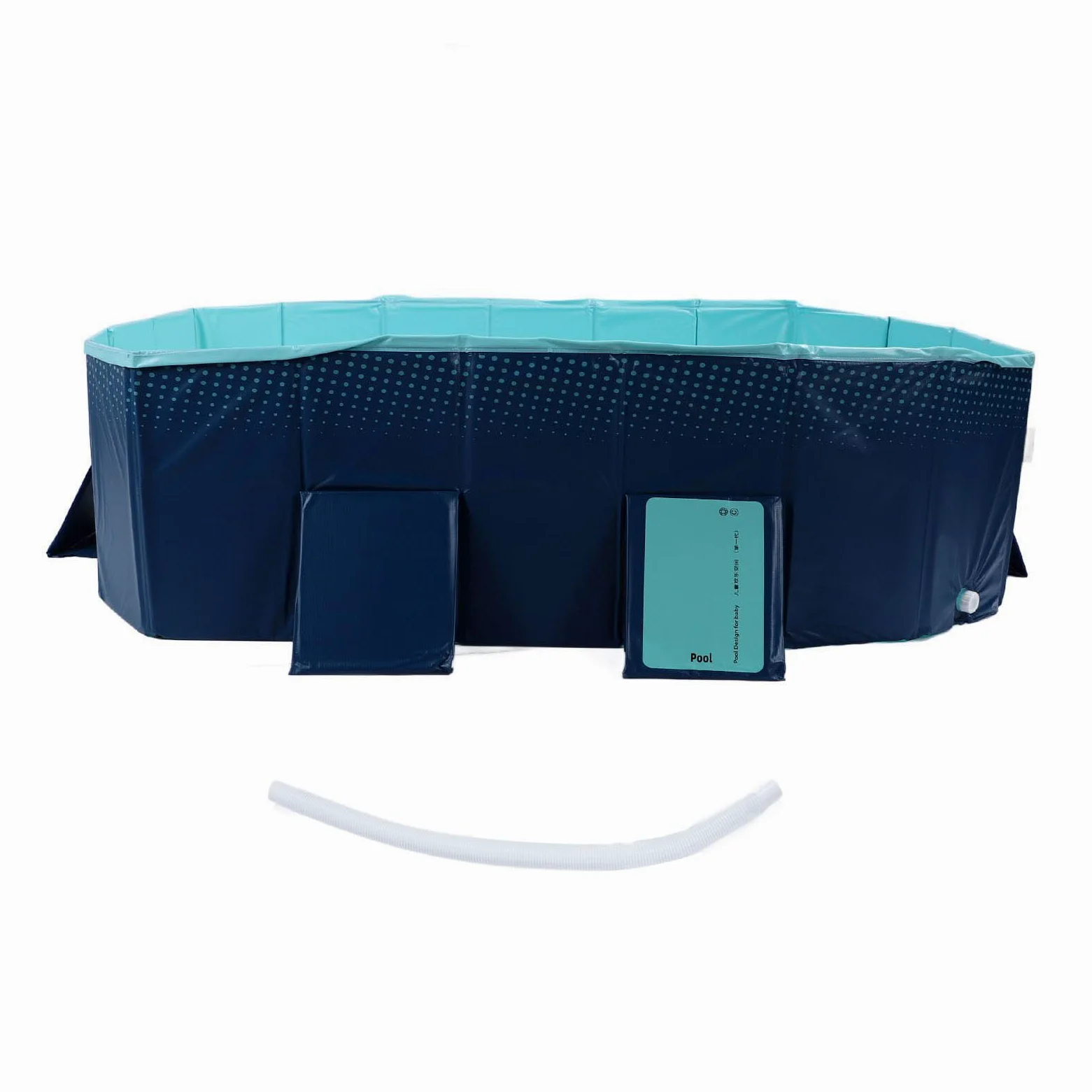 Piscina pieghevole per cani, piscina portatile in plastica rigida per cani e gatti, vasca da bagno all'aperto per animali domestici, dimensioni 1,85 m, facile da usare e riporre