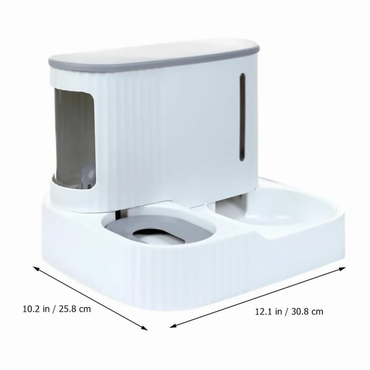 Distributore Automatico Cibo e Acqua Staccabile per Animali Domestici, Alimentazione e Abbeveraggio a Gravità Abs e Pet, 3l + 0,85l Colore Casuale per Cani e Pet
