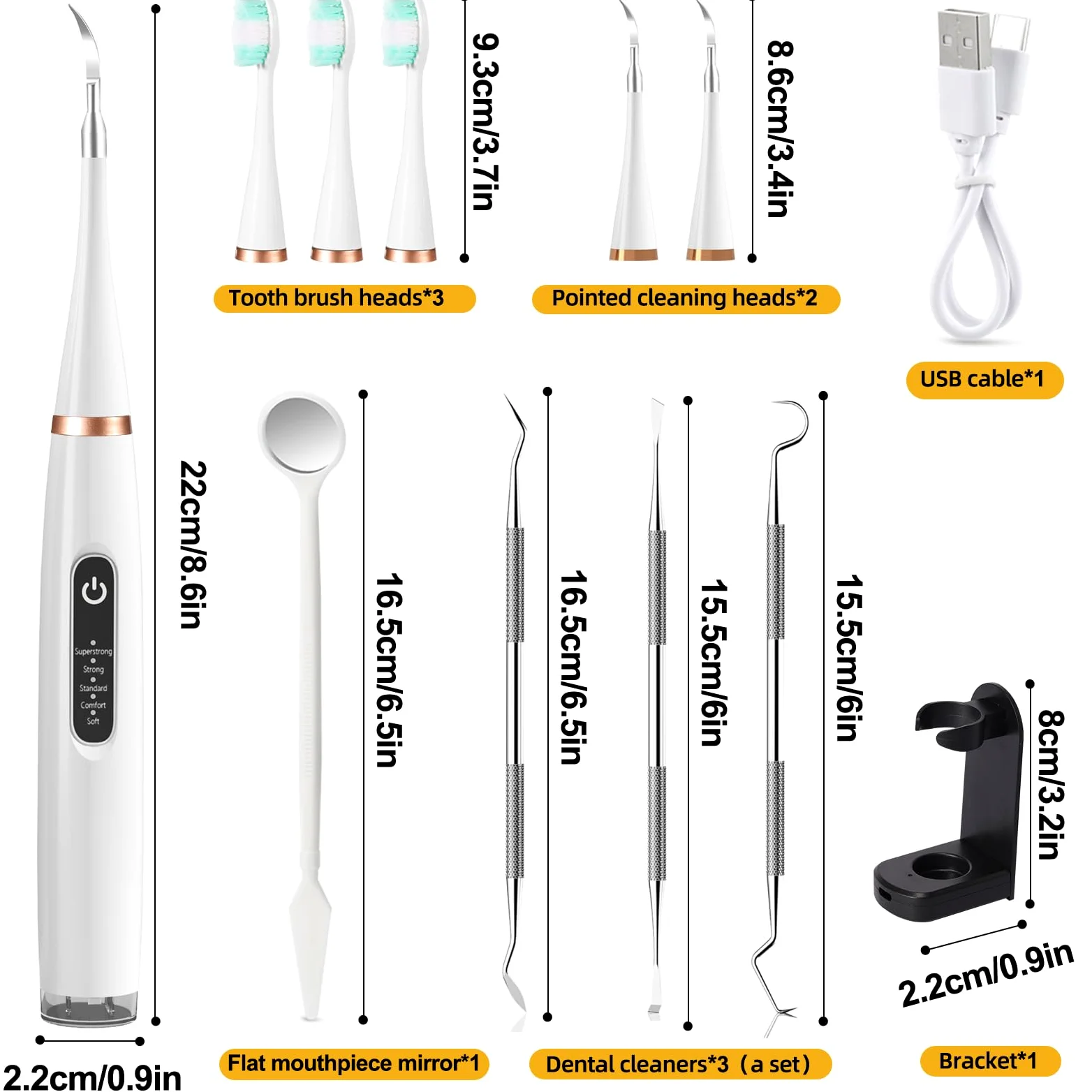 SLE Kit Pulizia Denti Cane per tartaro e Macchie, Adatto per Cani e Gatti, Spazzolino Cane per la Pulizia dei Denti, per Animali Domestici