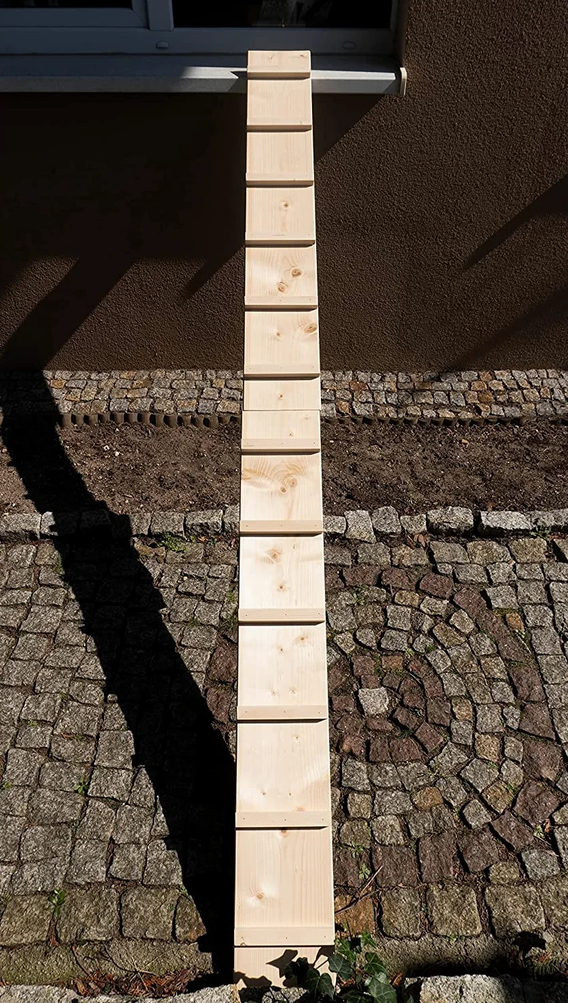 Scala per gatti, gradino per gatti, per balcone, scale, senza fissaggio, lunghezza 4 m