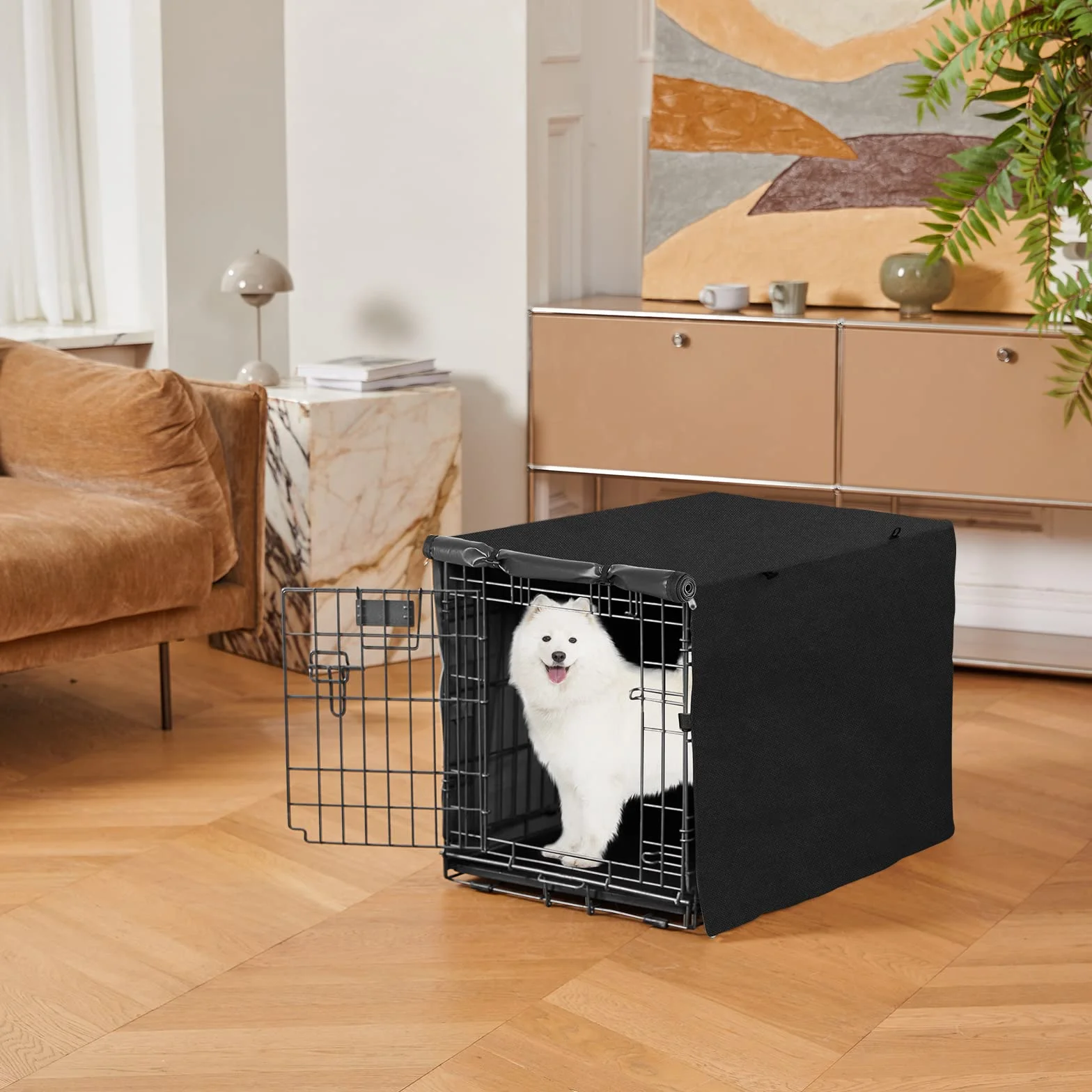 X-ZONE PET Copertura per gabbia per cani a doppia porta, in poliestere, per cani da compagnia (adatta per casse metalliche da 24, 30, 36, 42, 122 cm)