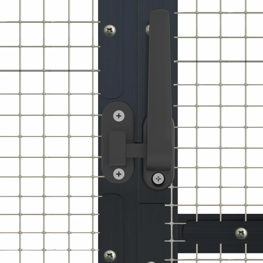 Rantry Voliera Antracite 1,79x2x1,85 m in Alluminio, Gabbia Uccellini, Voliera, Gabbia Canarini, Cocorite