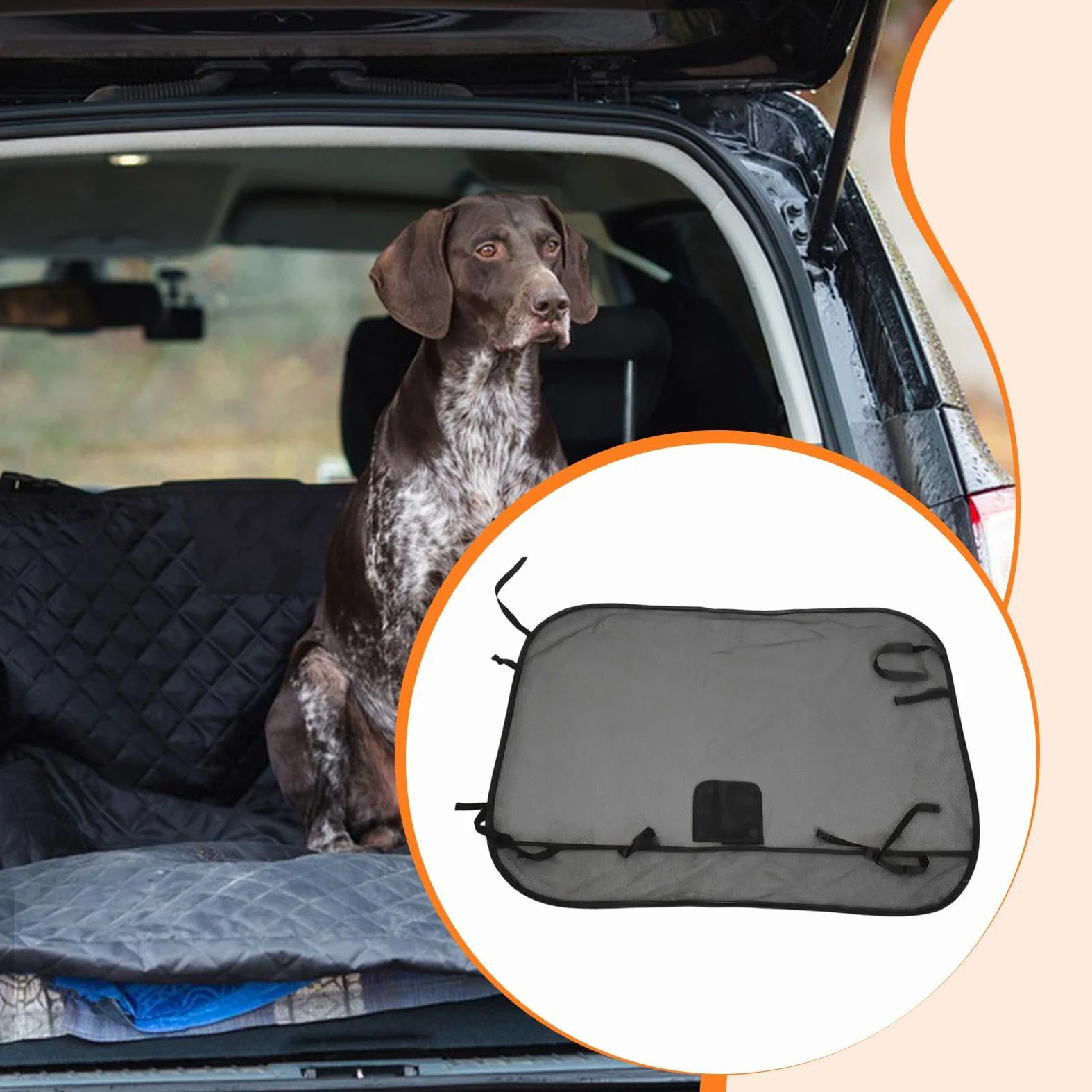 Generic Barriera Cane Rete Divisorio Animali Domestici Realizzata in PVC Robusto con Visibilità Chiara E Fissaggio Regolabile Adatta per, 133 Cm X 97 Cm
