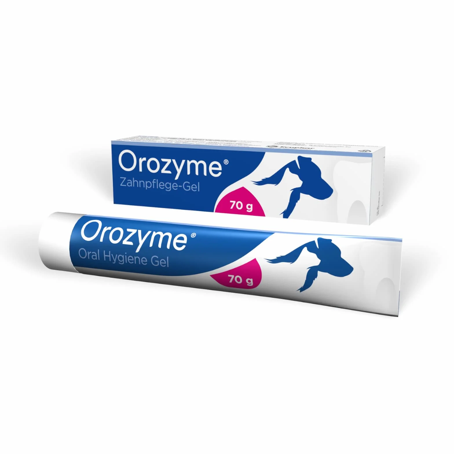 Ecuphar Orozyme Gel dentale | Confezione Doppia | 2 x 70 g | Gel dentale per cani e gatti | Per la cura quotidiana dei denti | Contro la placca, l'alitosi e il tartaro