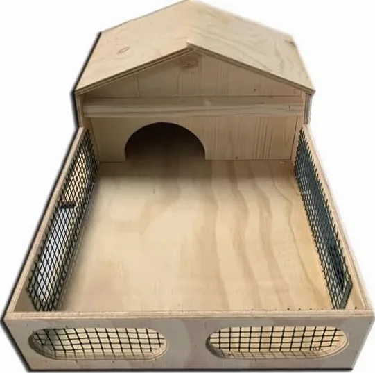 Casetta teca terrario tartarugario casa per taratarughe tartaruga di terra rettili recinto recinzione gabbia trasportino 70x40x23h