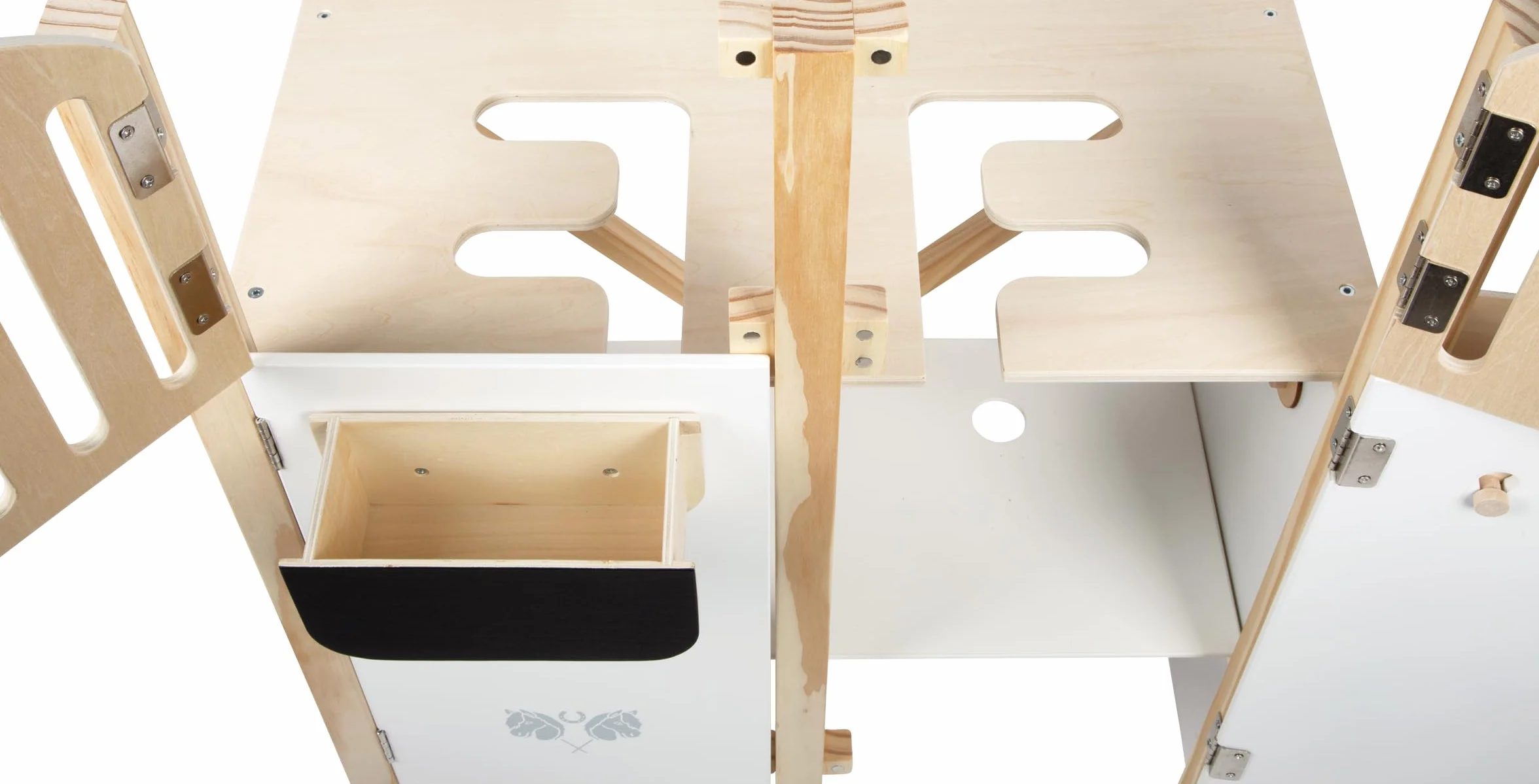 small foot Stalla per cavallucci, box in legno per due cavallucci, per bambini dai 3 anni, 12795