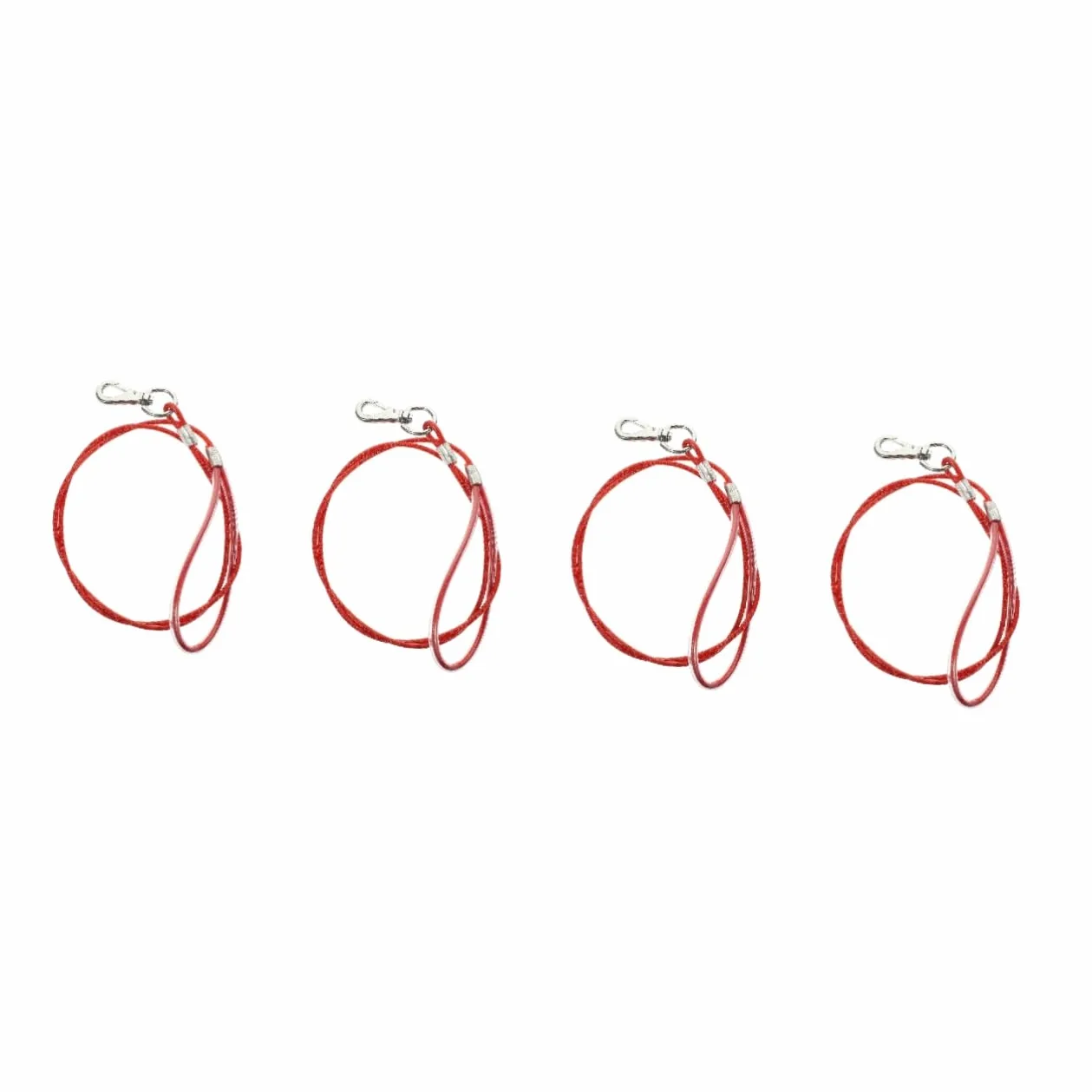 Sosoport 4pezzi Guinzaglio Per Cani Acciaio Resistente Agli Strappi Antimasticabile Accessorio Sicuro Per Passeggiate Quotidiane e Attività All Aperto
