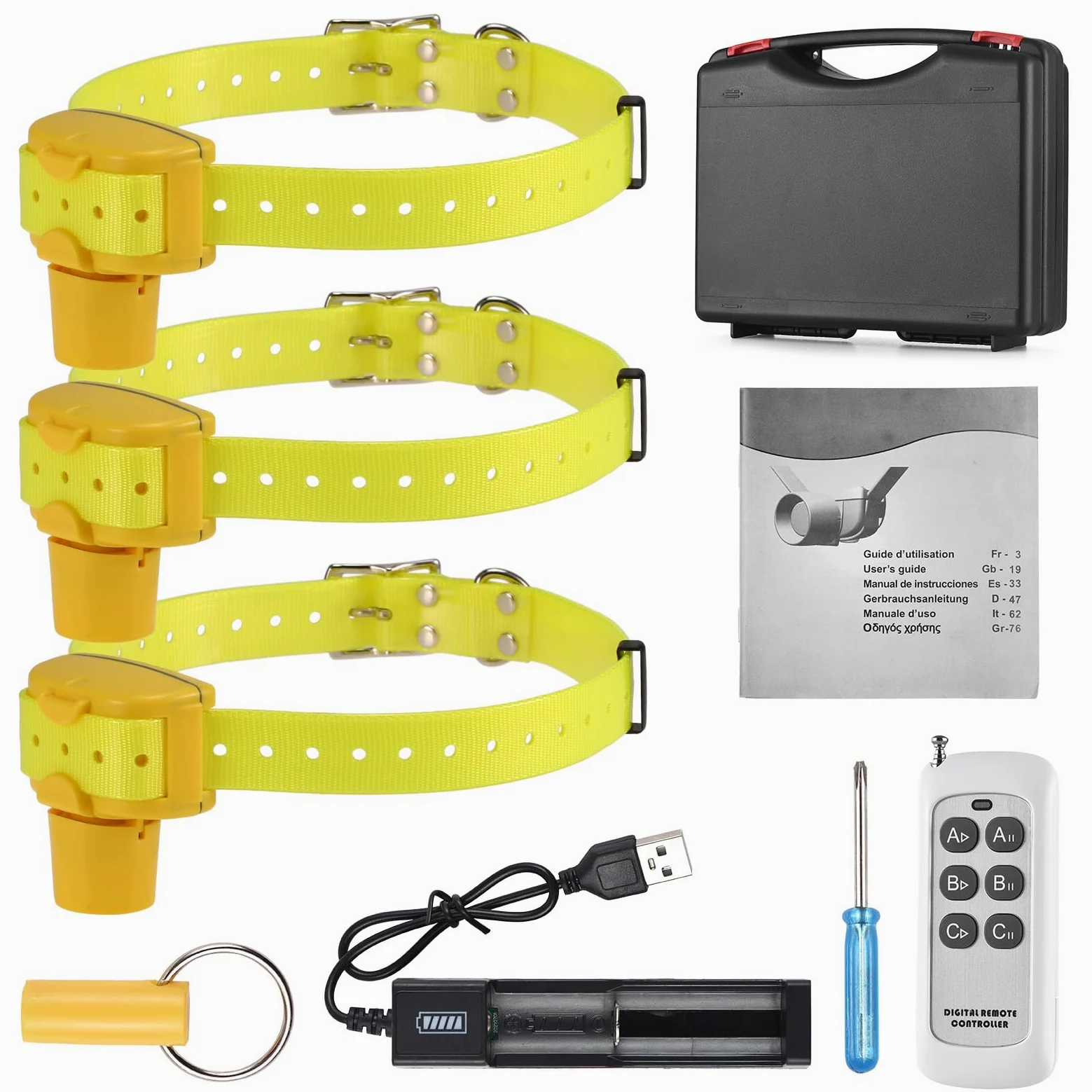 Collare da Addestramento per Cani con Telecomando Advanced Beeper Chien 8 modalità Audio Controllo 1000 M per Cani di Taglia Grande, Materiale PU