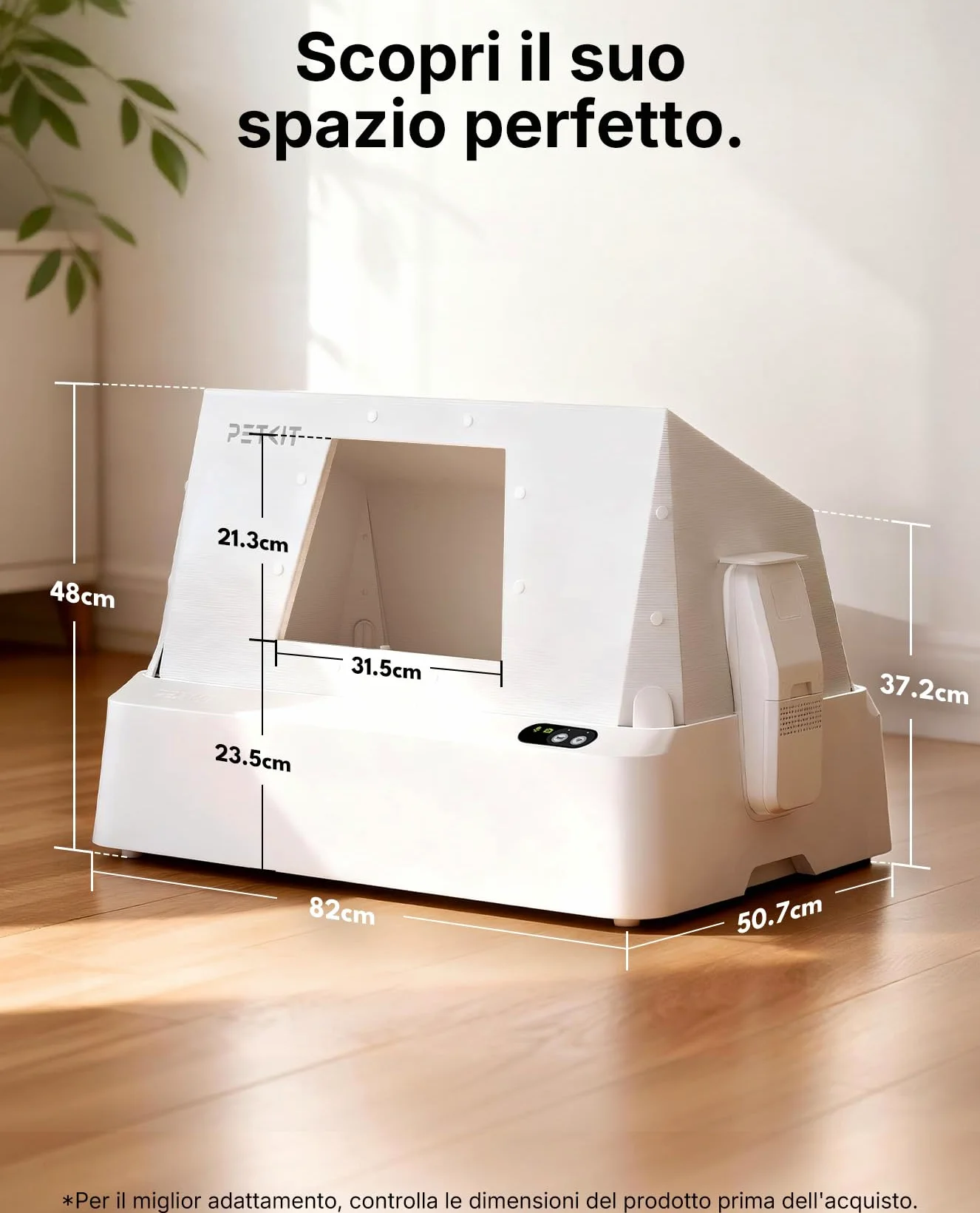 PETKIT PUROBOT Crystal Duo Lettiera Gatto Autopulente con Cappuccio Chiuso, Telecamera AI, Monitoraggio Intelligente della Salute, Pulizia Bidirezionale, Eliminazione degli Odori