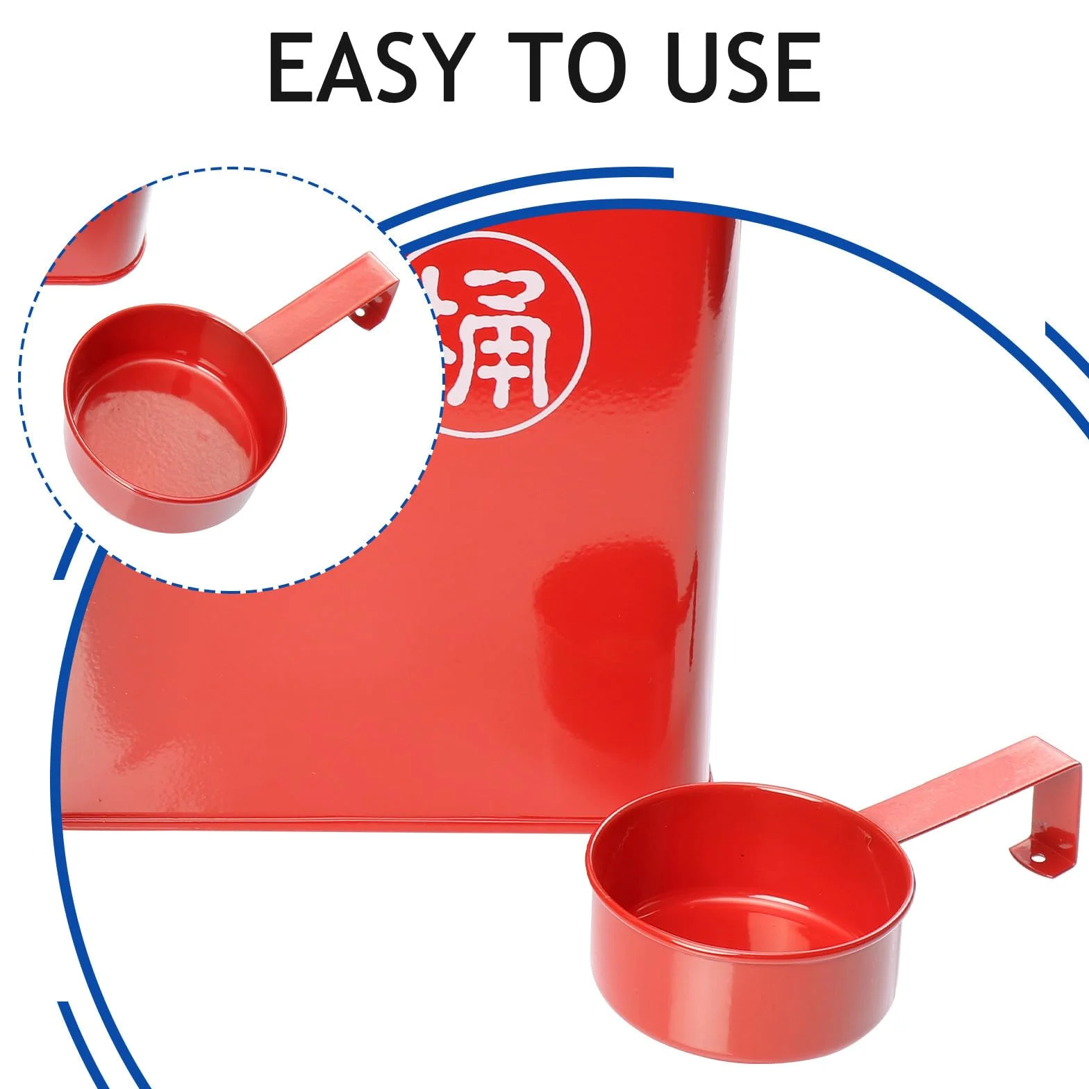 Secchio per Cibo per Animali Domestici Rosso, Grande Capacità, Acciaio | Grains e Dog Food, Uso Domestico, Include Spoons, Facile da Pulire