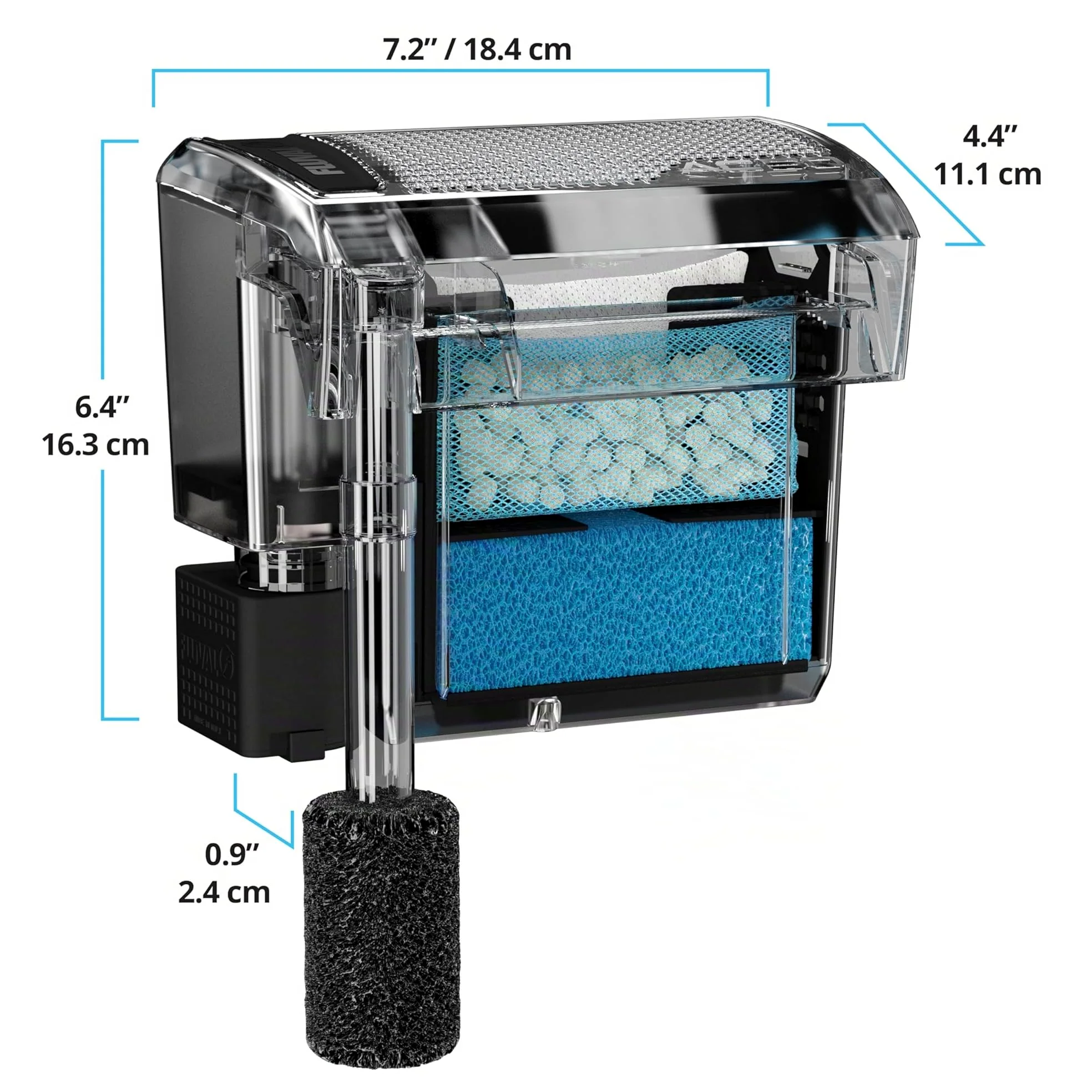 Fluval Filtro zaino AquaClear AC50, 757 lph