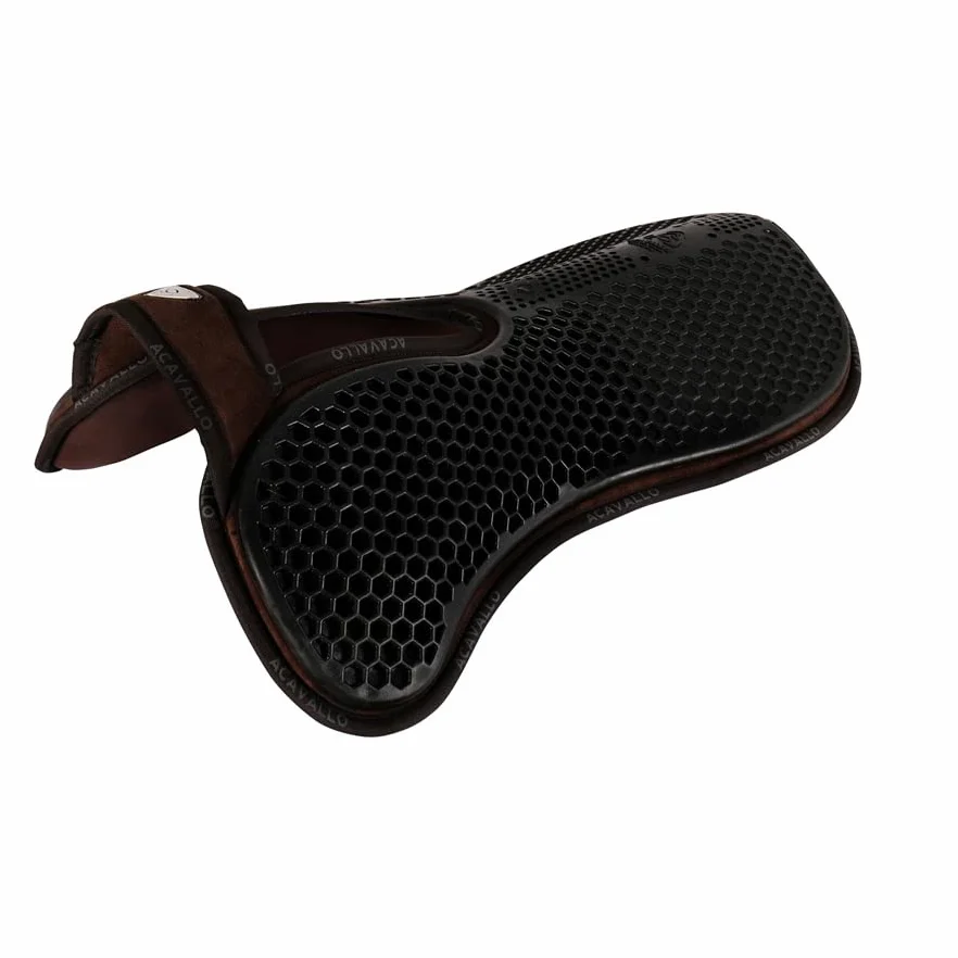 ACAVALLO SALVAGARRESE FREE HEXA GEL 1/2 PAD ALZATA ANTERIORE CON MEMORY cavallo equitazione alzapaletta (MARRONE)