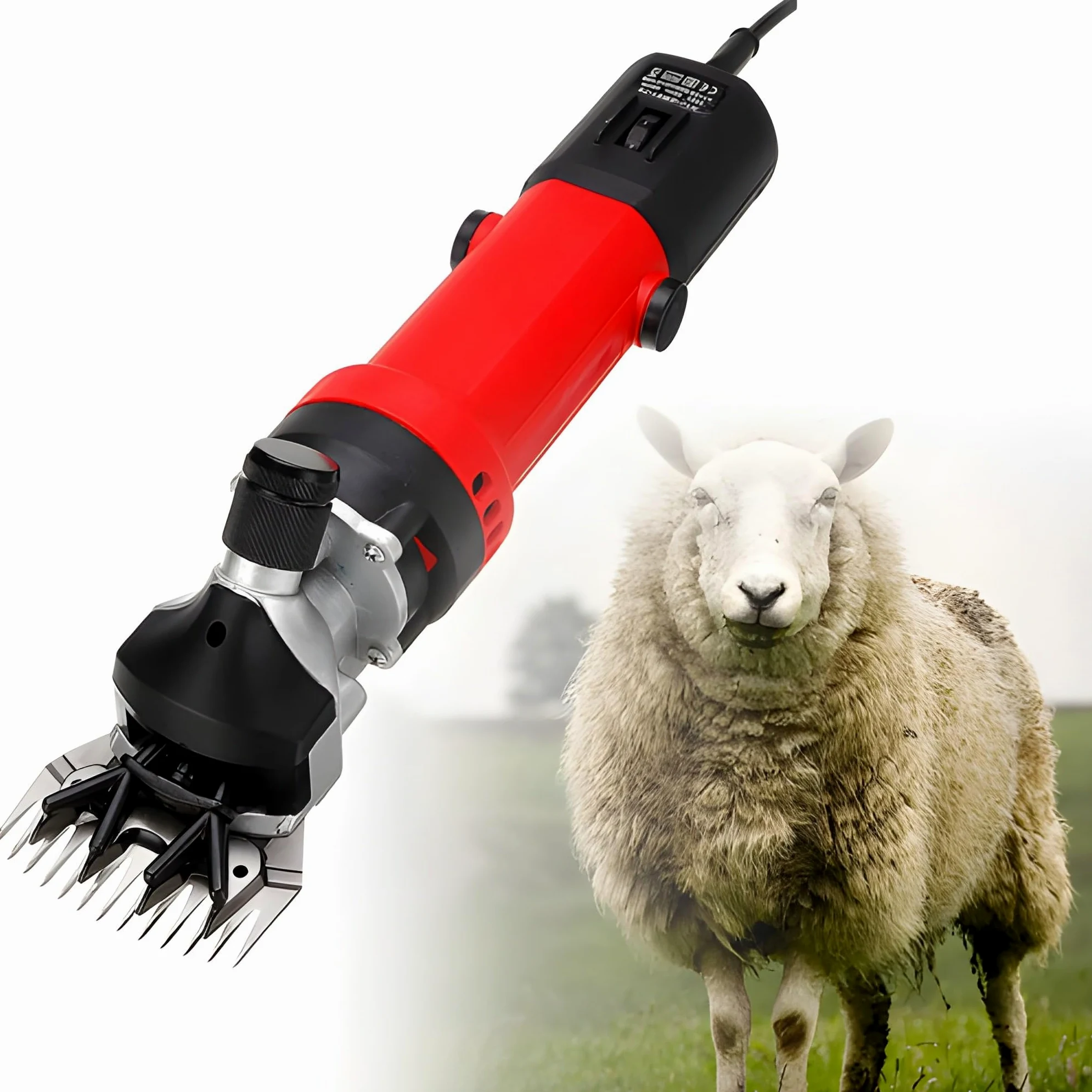 Tosapecore Tosatrice Elettrica Professionale per Pecore Capre Lama Alpaca con Motore 550W Regolabile 6 Velocità Valigetta e Accessori Inclusi