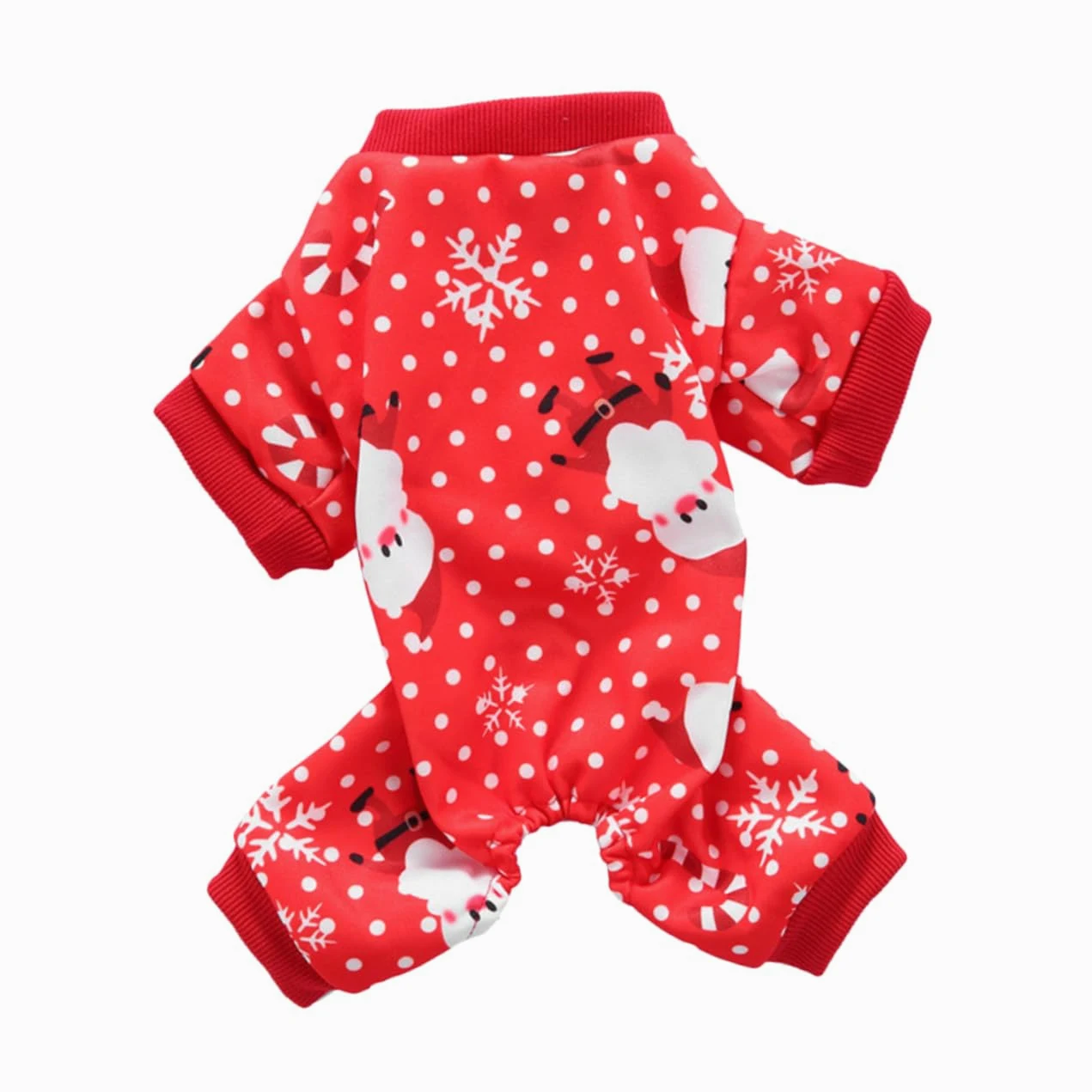 HMJGDHX 2 Pezzi Vestito Natalizio per Cani Tuta Invernale per Animali Domestici Design Confortevole Vestiti per Animali Domestici Rossi per la Stagione Fredda