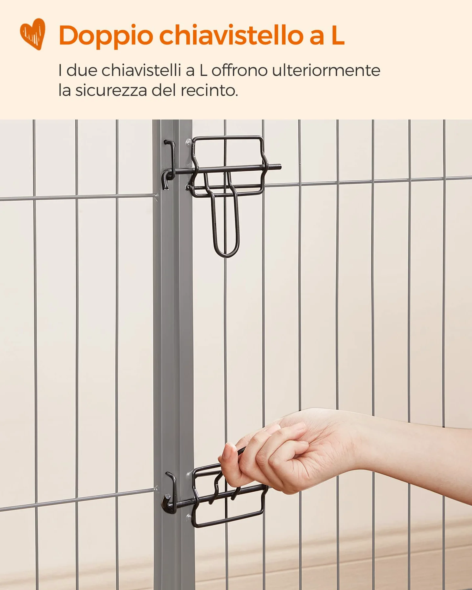 Feandrea Recinto per Animali Box per Cani, 8 Pannelli 77 x 100 cm, Nero PPK81H