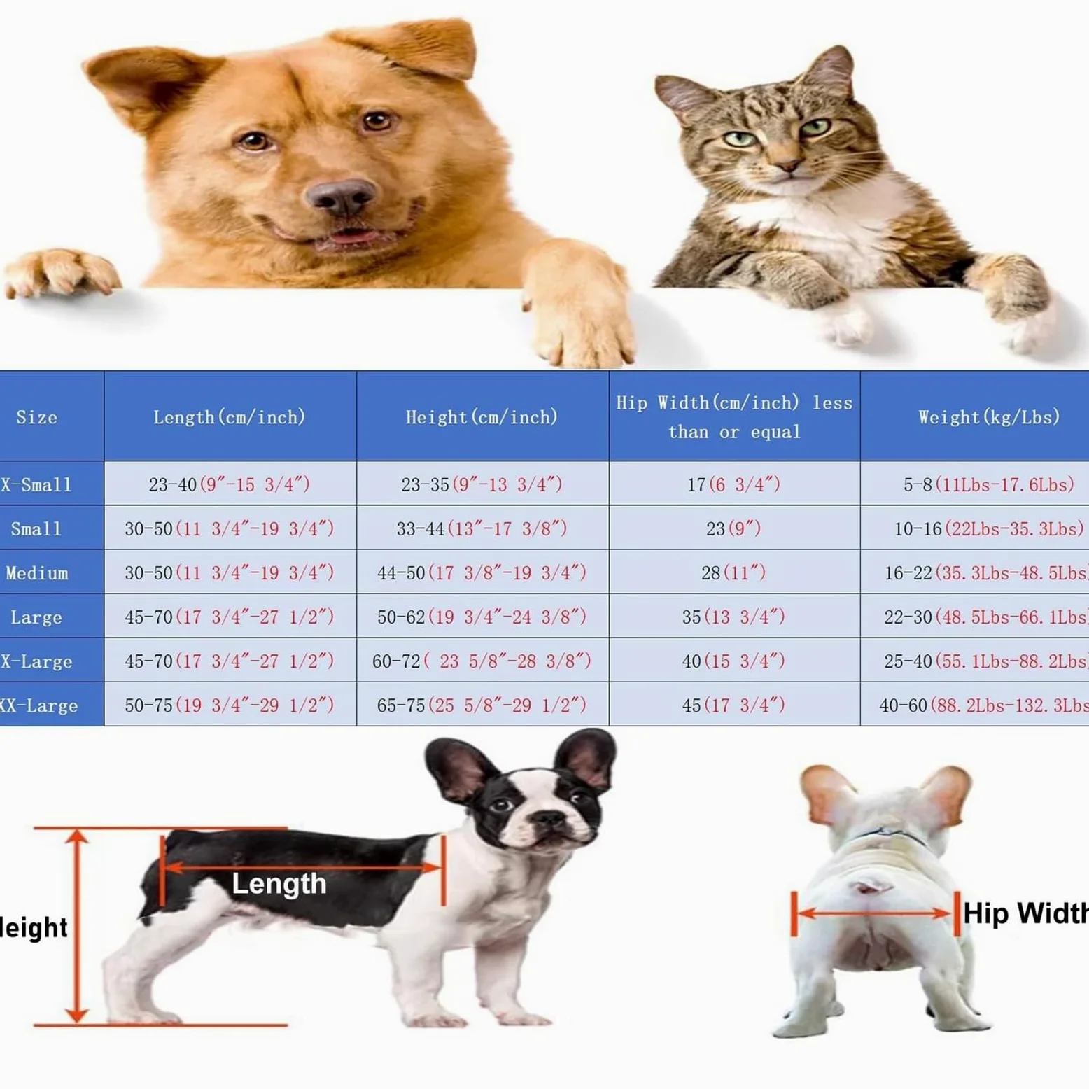 Sedia a rotelle per cani – Supporto regolabile per gambe anteriori e posteriori per aiutare la mobilità, design leggero per animali domestici feriti o disabili