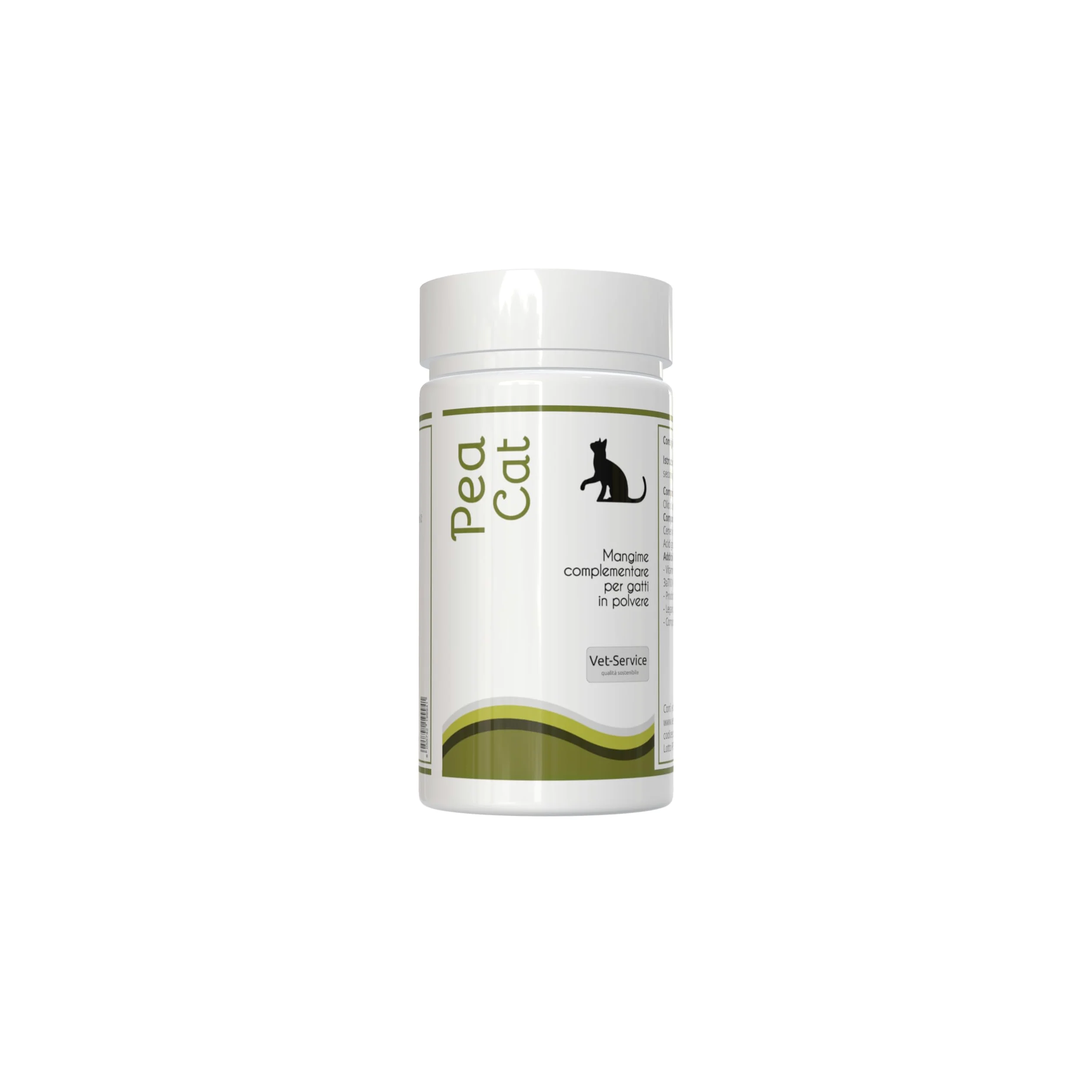 Pea-Cat | 120 grammi | Antidolorifico e Antifiammatorio | Integratore per gatti in polvere | Supporto per Infiammazioni e Dolori Cronici Neuropatici e a carico dei Tessuti Molli con PEA e Oleuropeina