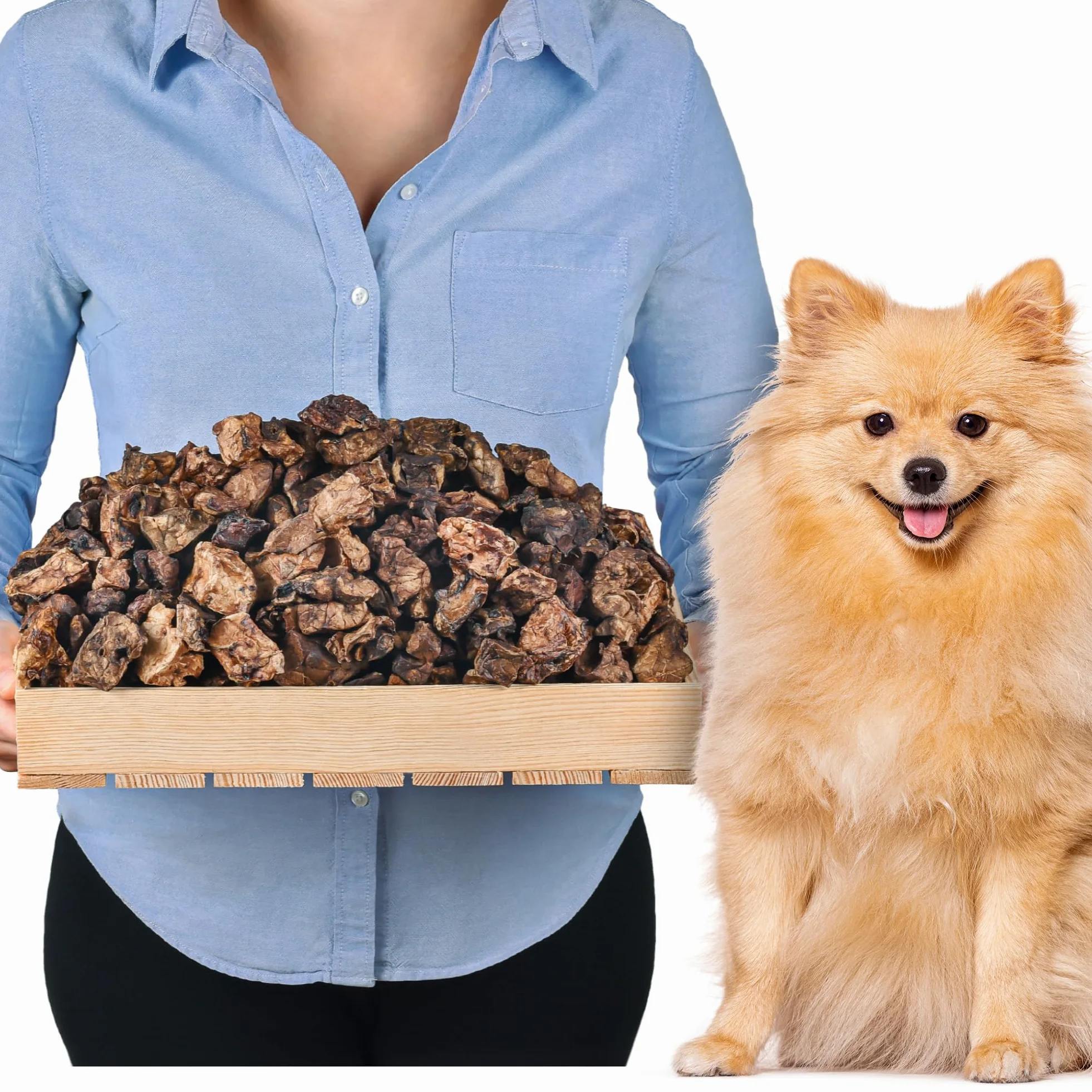 Polmoni bovini tagliati | essiccati naturalmente – Confezione da 1 kg | Delicati per cani | Alta qualità e sani | Ideale per tutte le razze di cani e taglie