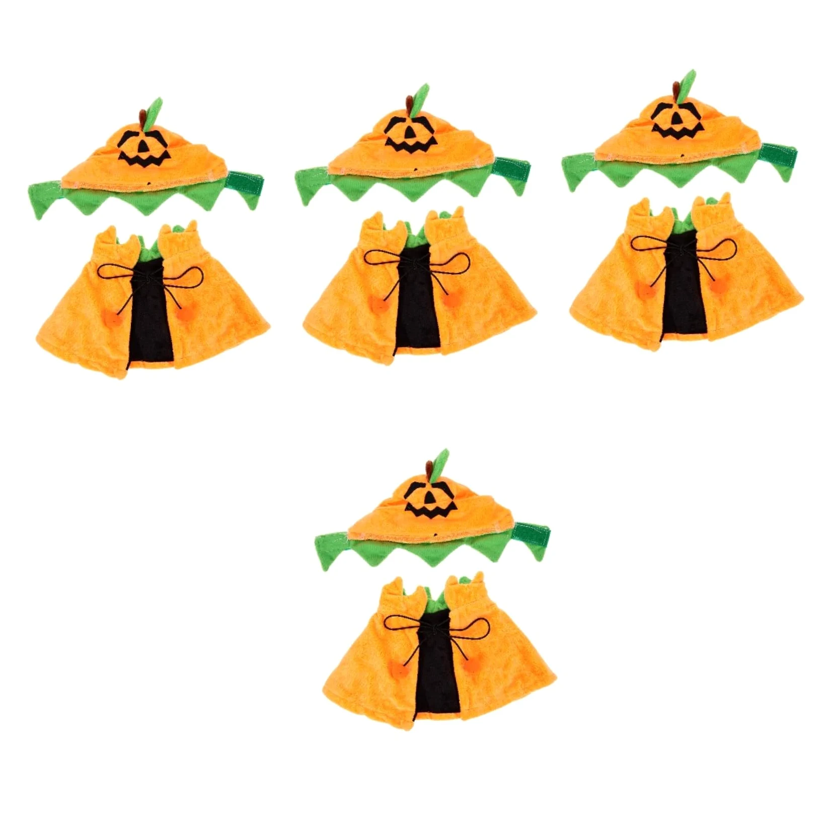 POPETPOP 4 Set Mantello Per Animali Domestici Mantello Di Peluche Per Animali Domestici Costume Da Zucca Di Halloween Per Gatti Mantello Di Zucca Per Cani Costume Di Halloween Per Cani