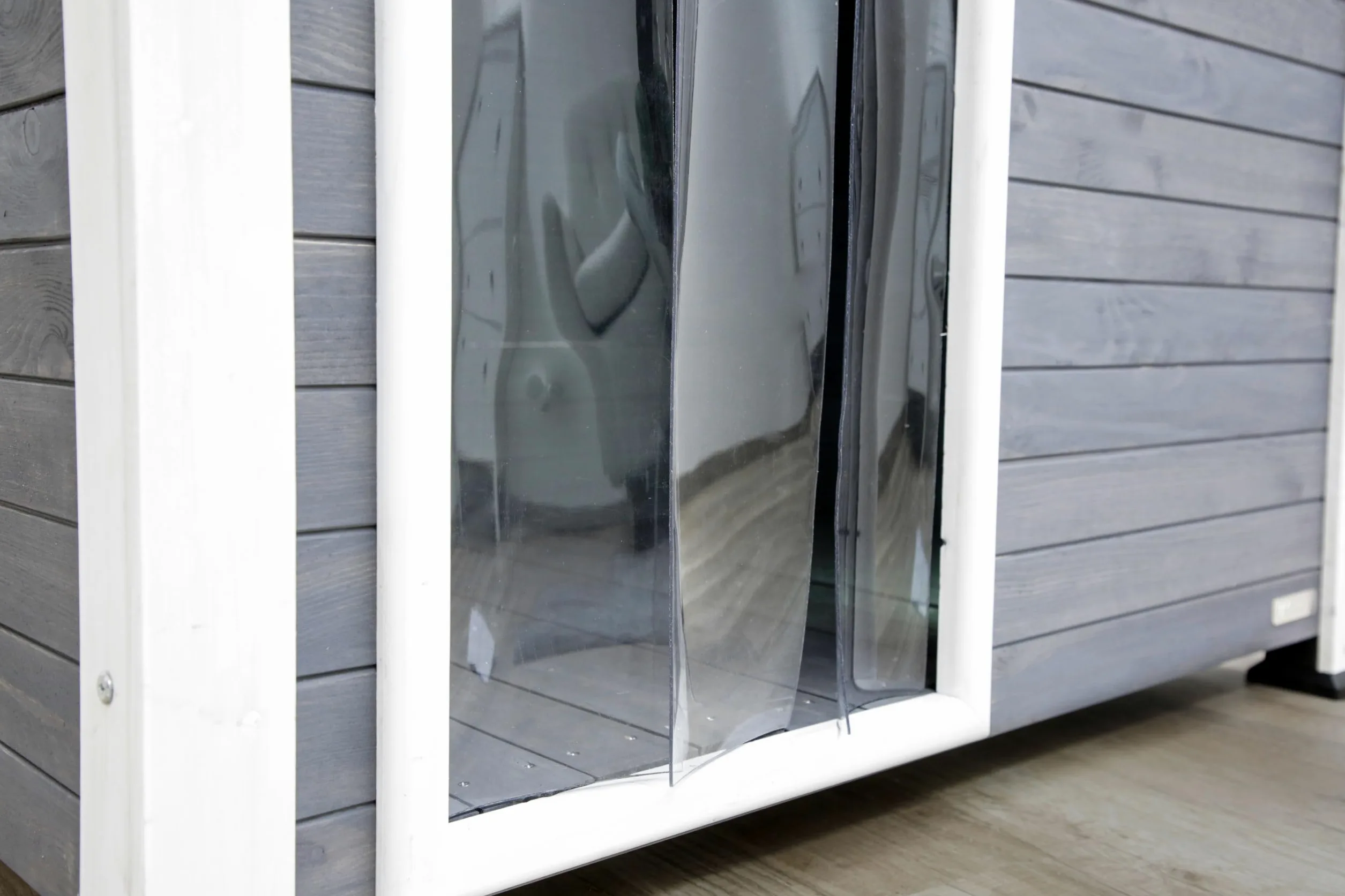 Kerbl Pet cuccia per cani Kenny, bianco/grigio, 113x77x81 cm, cuccia per cani, legno, cani