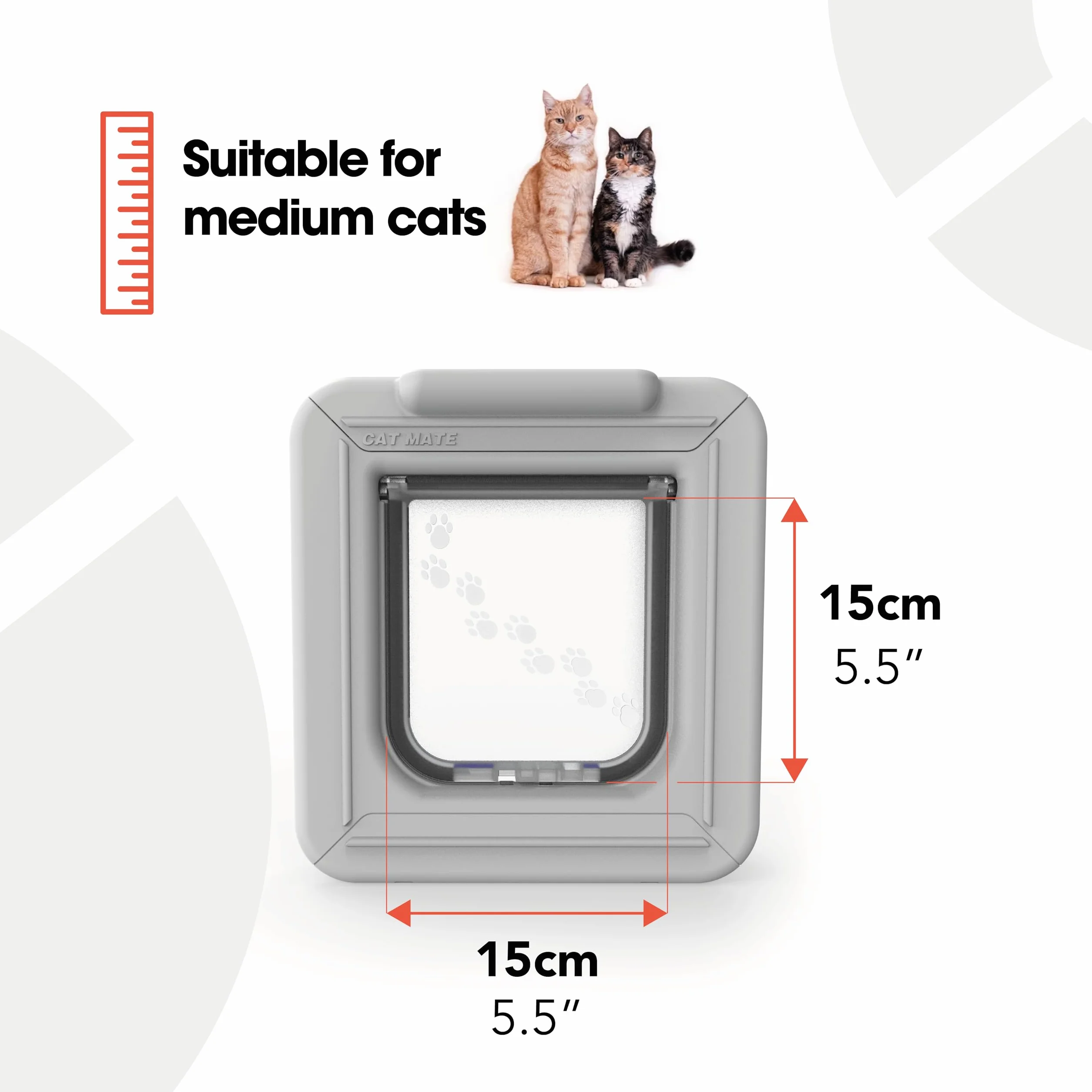 Cat Mate Elite Microchip Cat Flap with Digital Timer & LCD Display