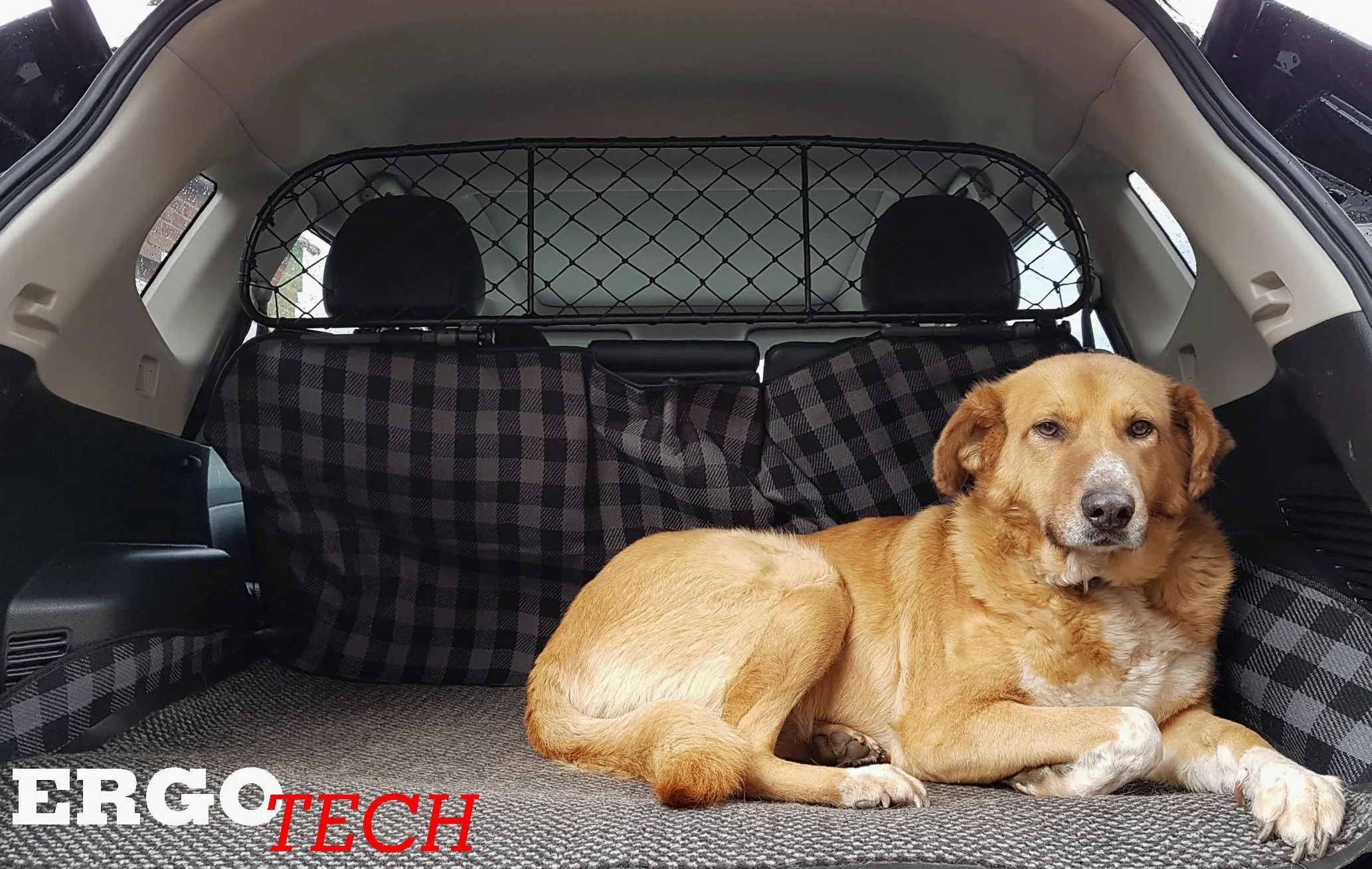 ERGOTECH Divisorio Griglia Rete Divisoria per Nissan X-Trail (dal 2014 al 2022), RDA65-S8, per Trasporto Cani e Bagagli