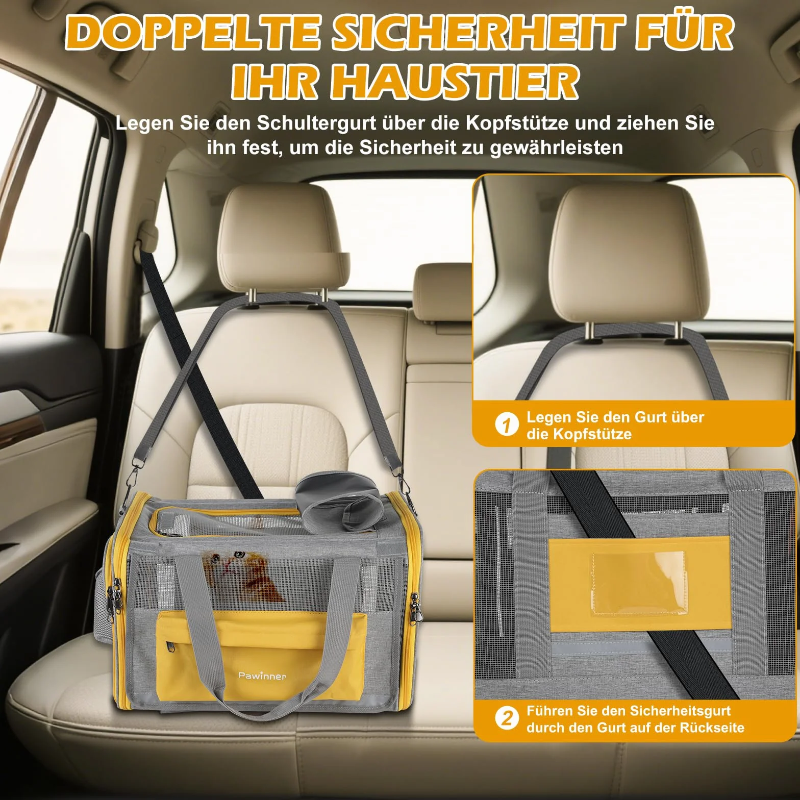 Trasportino per cani con ruote, 45 x 33 x 33 cm, con trolley per auto e aereo, pieghevole, traspirante, portatile, per cani e gatti fino a 9 kg