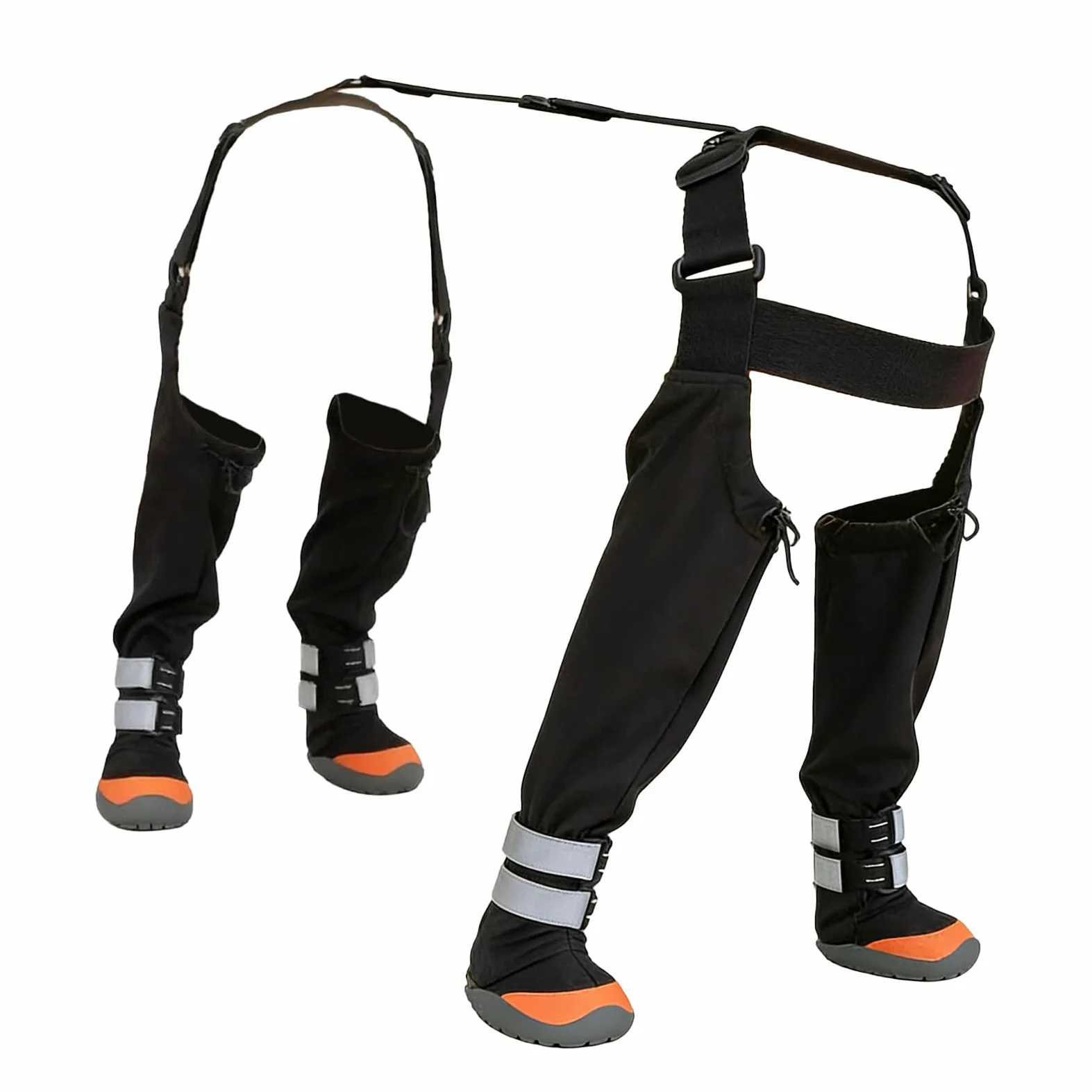 Stivaletti Regolabili per Cani Proteggi Zampe Impermeabili | Pantaloni da Neve Antiscivolo Regolabili con Striscia Riflettente per Cuccioli e Cani, Ideali per Passeggiate Invernali