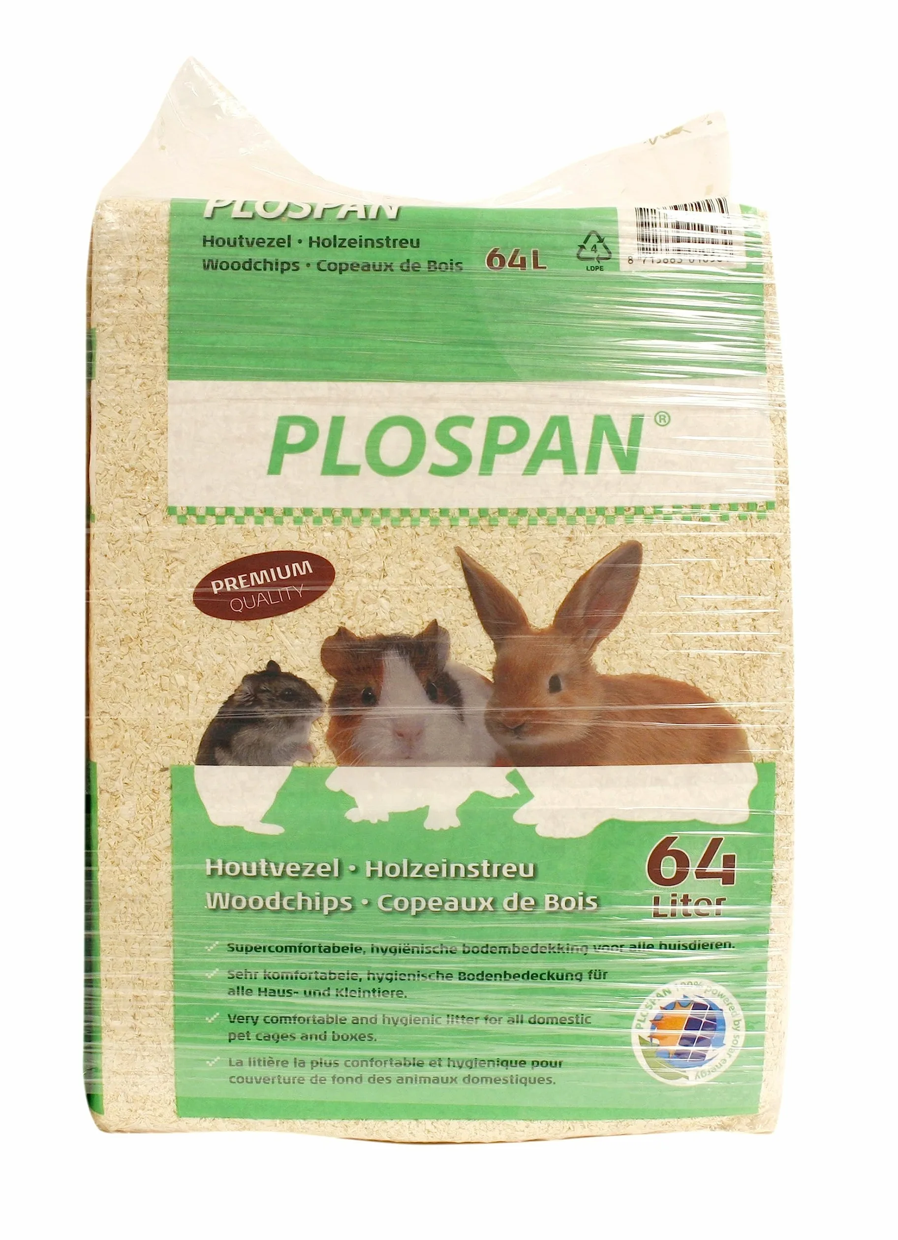 Trucioli di Legno di Abete di Alta qualità - Lettiera Piccoli Animali - 4 kg / 64 Lt