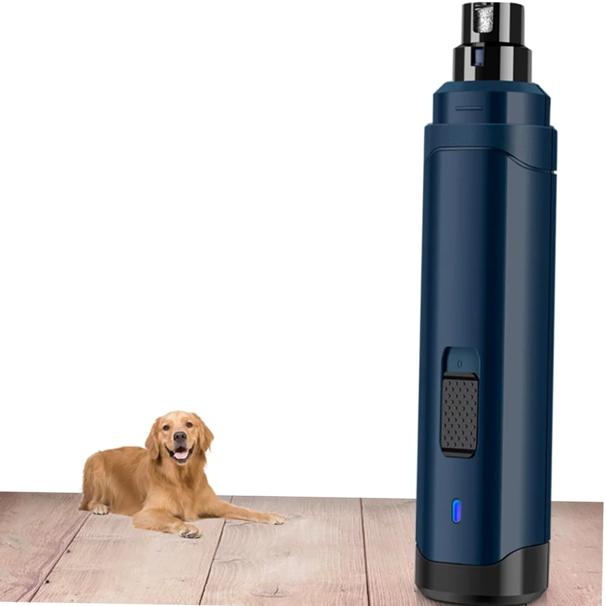 BESPORTBLE Lima Unghie Elettrica per Cani e Gatti USB Rotazione | Abs Blu Navy, Controllo Pratico e Presa Semplice, Formato Piccolo e Grazioso
