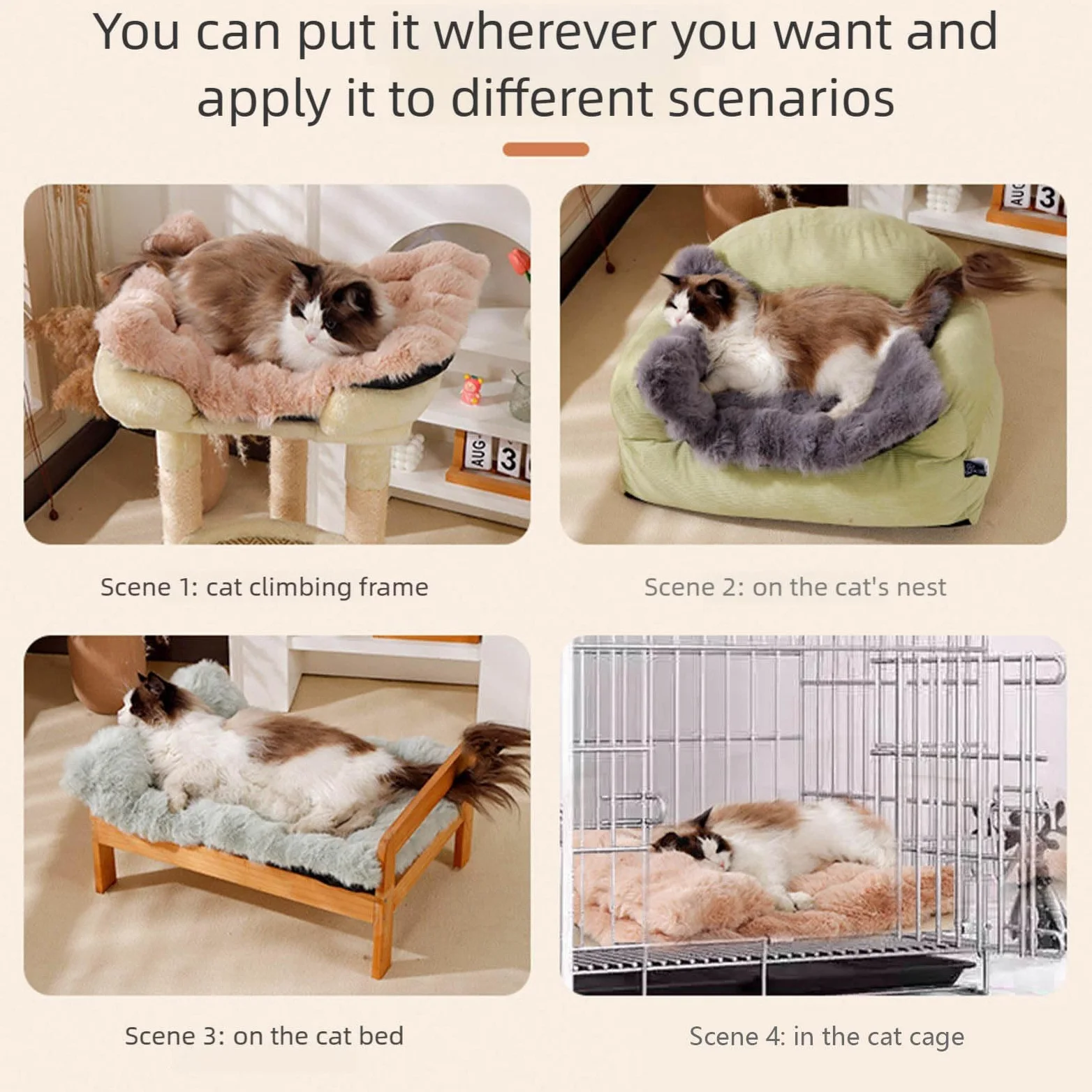 Tappetino per cani reversibile isolamento termico in cotone PP per tutto l'anno Comfort Pad Coperta Pet Sleep Cuscino invernale per cani