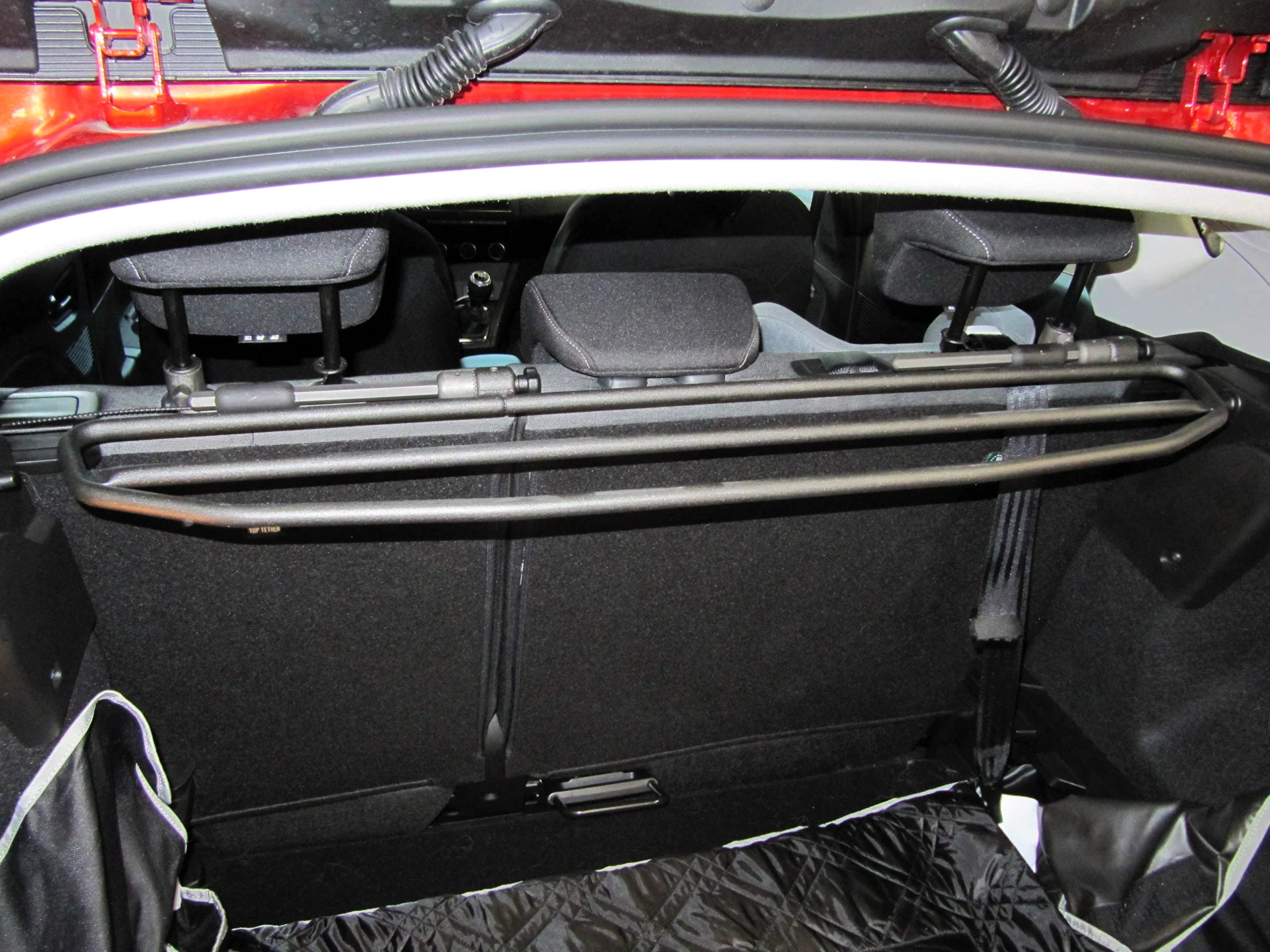 ERGOTECH Divisorio Griglia Rete Divisoria Compatibile con Renault Captur, RDA65HBG-2HXXS, per Trasporto Cani e Bagagli.