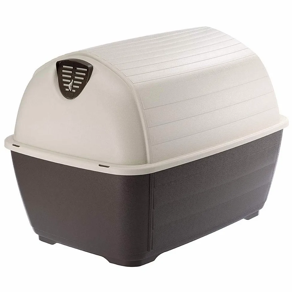 Ferplast Cuccia da Esterno per Cani Kenny 05 Casetta per Cani in Resina Termoplastica Resistente Urti e Raggi UV, Sistema di Drenaggio, Griglia per L'Aerazione, Smontabile, 70 X 100,6 X 70,5 cm