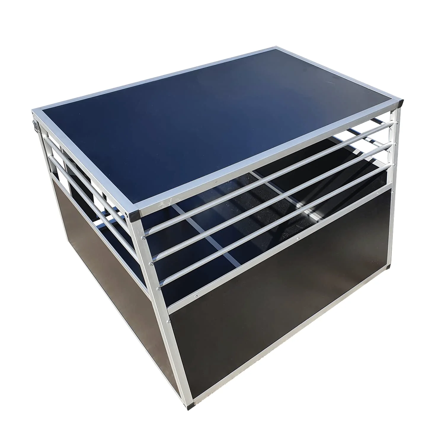 Gabbia per cani in alluminio Trasporto auto per animali domestici Porta singola Xtra Xtra Large 92 (L) x 65 (W) x 66 (H) cm. Si consiglia di misurare prima l'auto…