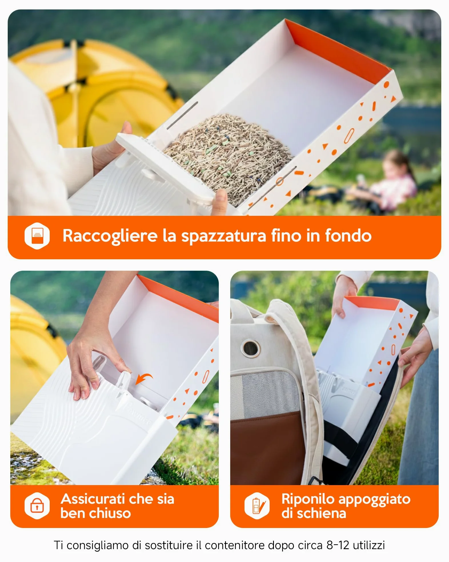 Zaino per Gatti con Portalettiera, Pawmee x Sensej, Portatile e Salvaspazio, Zaino Espandibile con Rete Traspirante, per Gatti Fino a 8kg, Ideale per Viaggi, Escursioni, Black Green