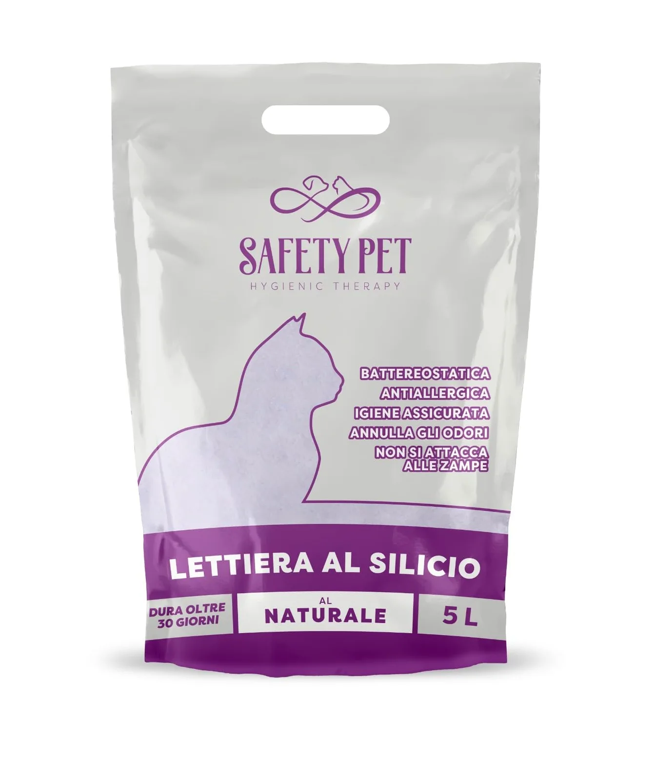 LETTIERA per Gatti SILICIO Super Assorbente Offerta Maxi Formato 30LT Naturale