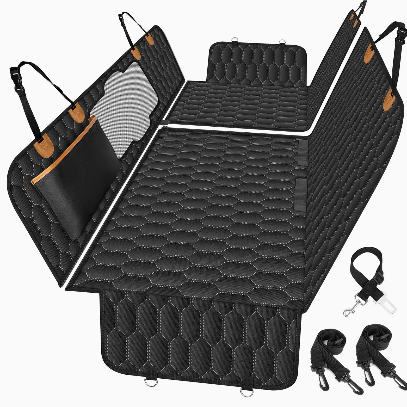 Coprisedile Posteriore Auto per Cani per Renault Kadjar/Scenic/Rafale/Symbioz, Telo Posteriore Auto per Animali Domestici, 600D Oxford Impermeabile Protezione per Sedile per Animali,B