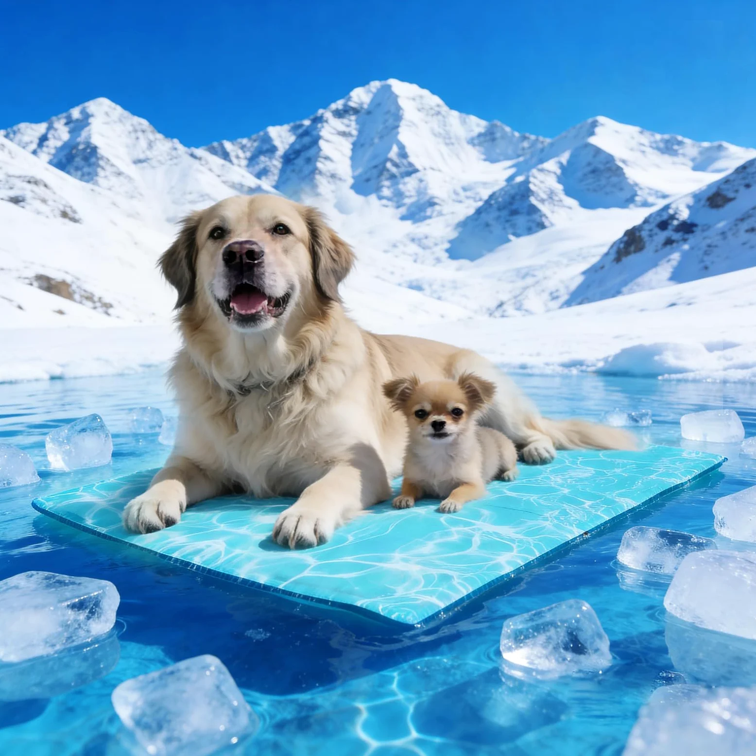 Pawtasy Tappetino Refrigerante per Cani e Gatti Tappeto Rinfrescante in Gel Non Tossico Materassino Raffreddamento per Animali Perfetto per Cani e Gatti in Estate XXL 120 x 80 cm