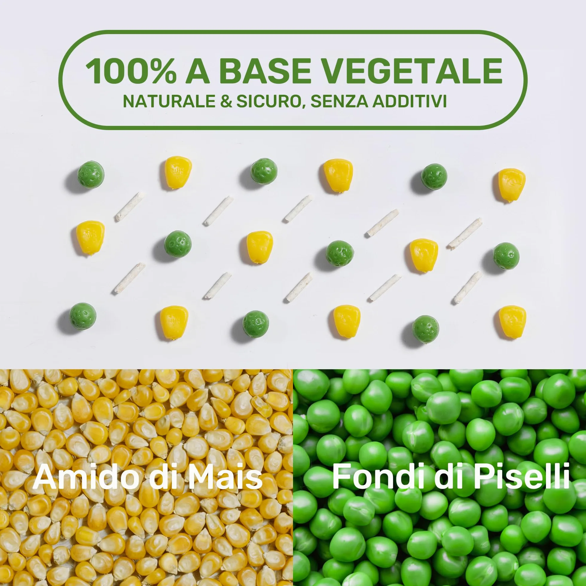 FUKUMARU Lettiera per Gatti al Tofu- 24L, Lettiera Agglomerante Naturale di Mais e Fagioli, Senza Polvere, Biodegradabile, Agglomerazione Rapida,Controllo Odori Efficace,Smaltibile nel WC.