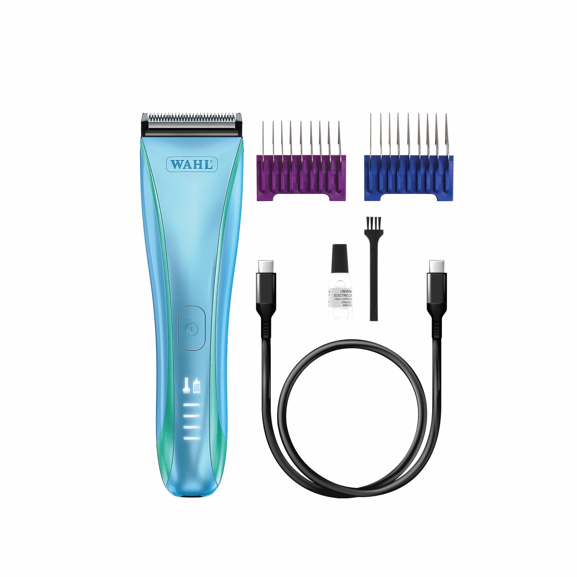 Wahl Motiva 2 Blue Ivy - Tosatrice Professionale per Animali - Tosatrice Cordless per Toelettatura di Cani con Lama 5 in 1, 3 Ore di Autonomia e Display Digitale - Adatta per Cani, Gatti e Cavalli