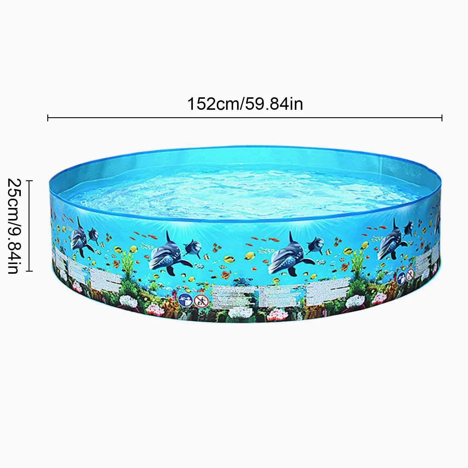 Piscina Rigida Pieghevole Vasca Non Gonfiabile Per Feste E Nuoto All'Aperto | Piscina ad Acqua Pieghevole Per Animali Domestici Bambini Adulti Famiglia Giardino Cortile Terrazza