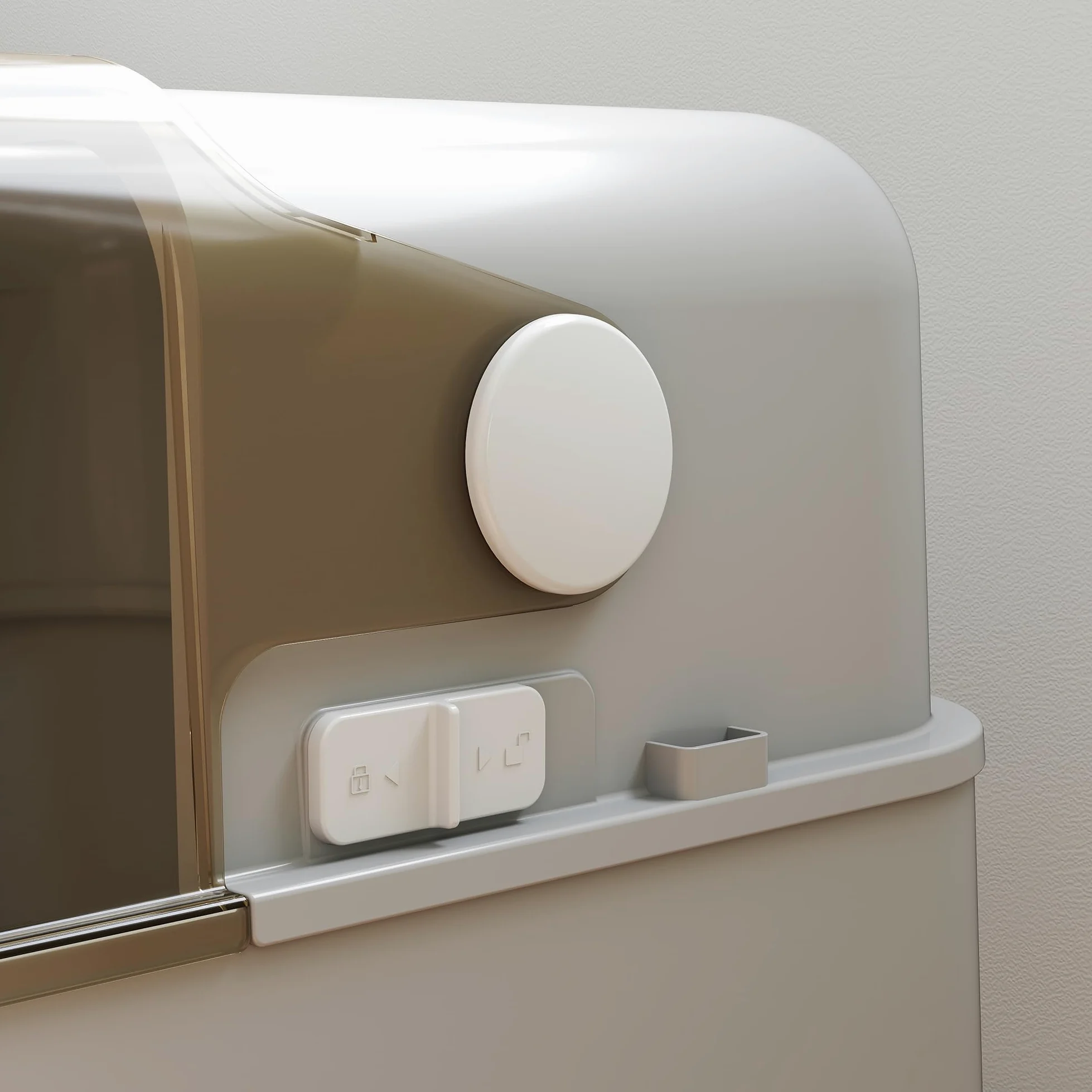 PawHut Lettiera per Gatti XXL con Coperchio in Acciaio Inox, Lettiera Chiusa con Coperchio Apribile a 90°, Doppie Porte, Paletta e Deodorante, Capacità 20 kg, 70x50x46.5 cm, Grigio