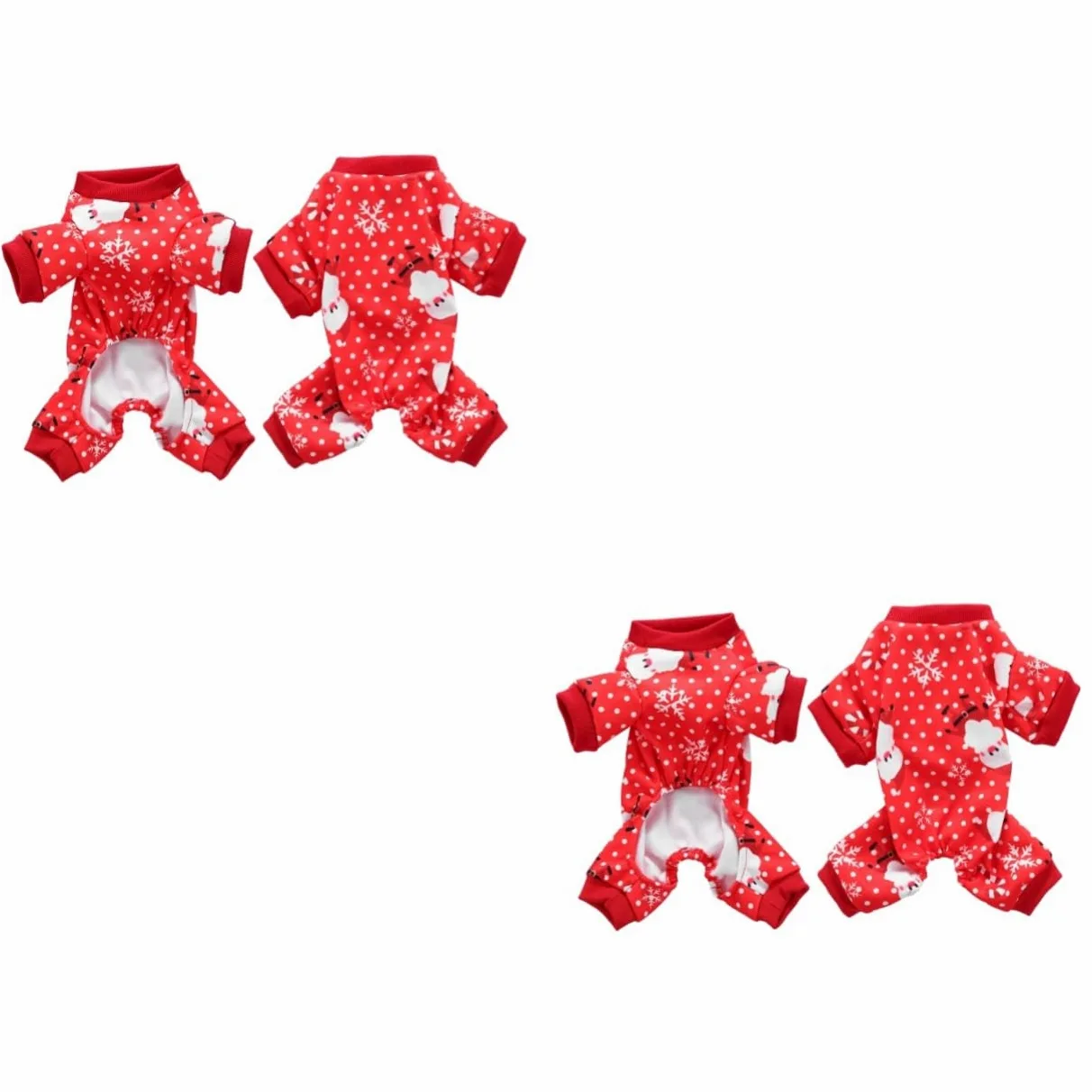 HMJGDHX 2 Pezzi Vestiti Natalizi per Cani Completi per Animali Domestici Caldo Modello Babbo Natale Abito Natalizio per Cucciolo XL Maglione Natalizio